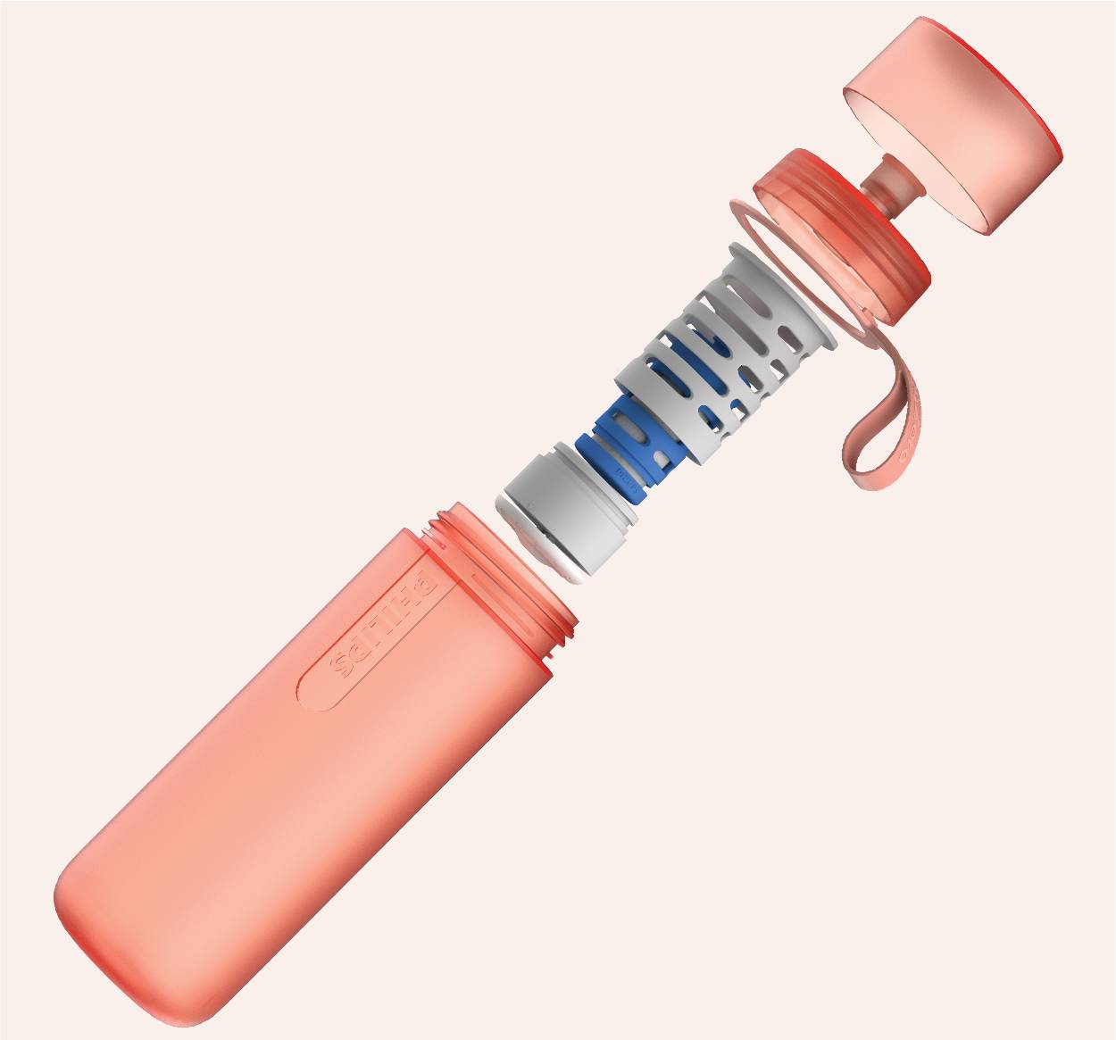 Philips Aqua Fitness Trinkflasche Orange 590 ml