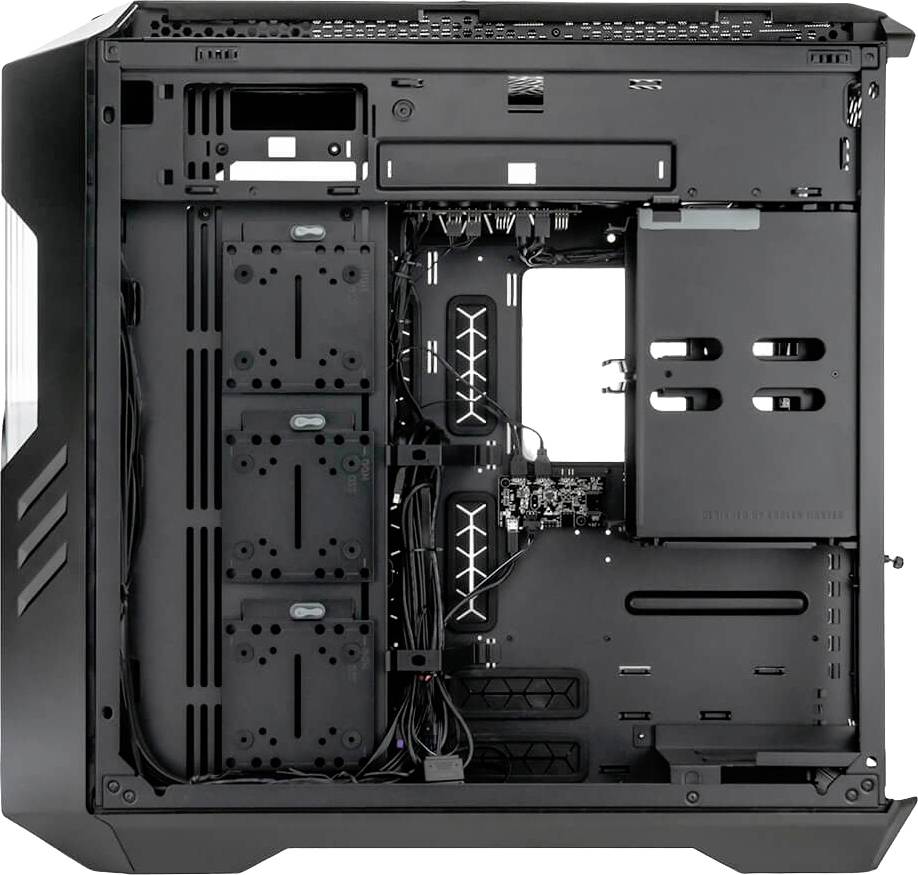 Cooler Master HAF 700 EVO Full Tower PC-Gehäuse Grau Staubfilter, 2 Vorinstallierte LED Lüfter, Seitenfenster, Integrierte Beleuchtung