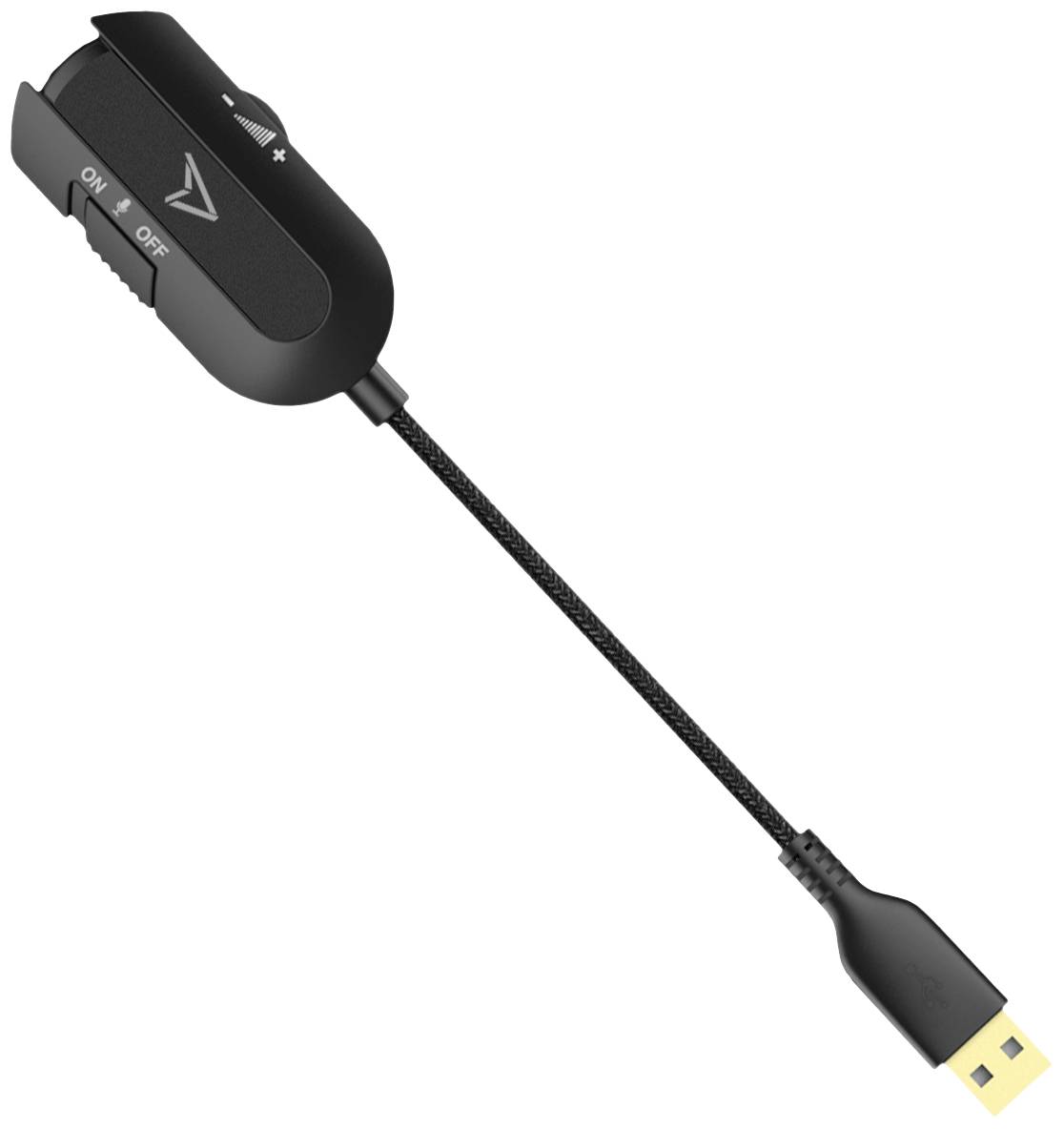 USB-Gaming-Adapter mit einstellbarem Schalter und LED-Anzeige.