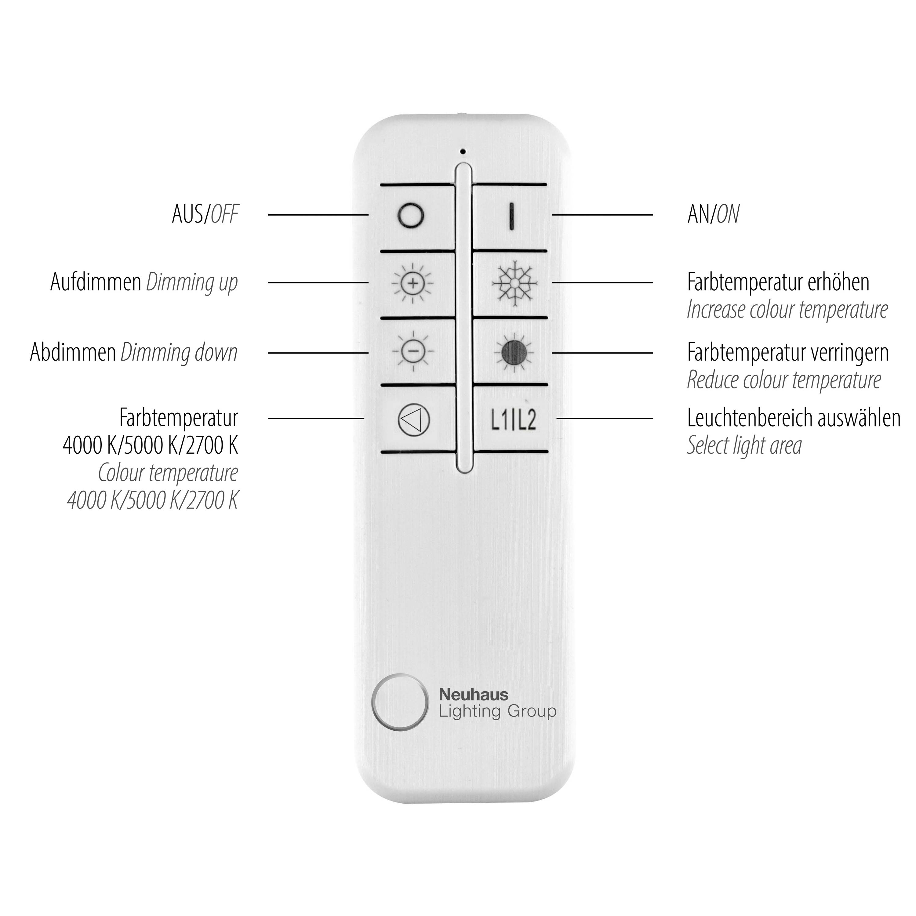 Paul Neuhaus 6231-55 LED-Deckenleuchte LED 40W Stahl