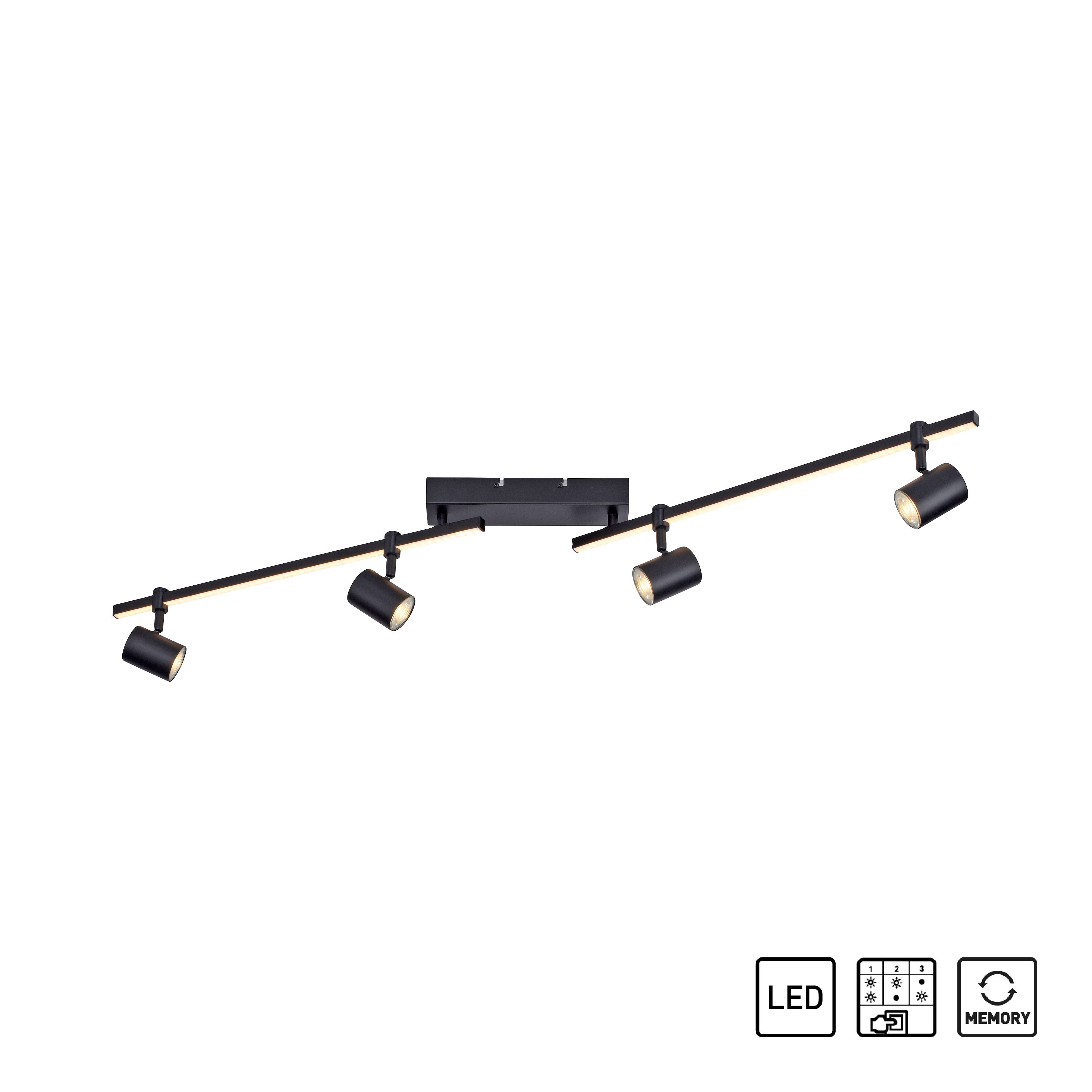 Paul Neuhaus 6525-18 LED-Deckenleuchte LED GU10 28W Schwarz