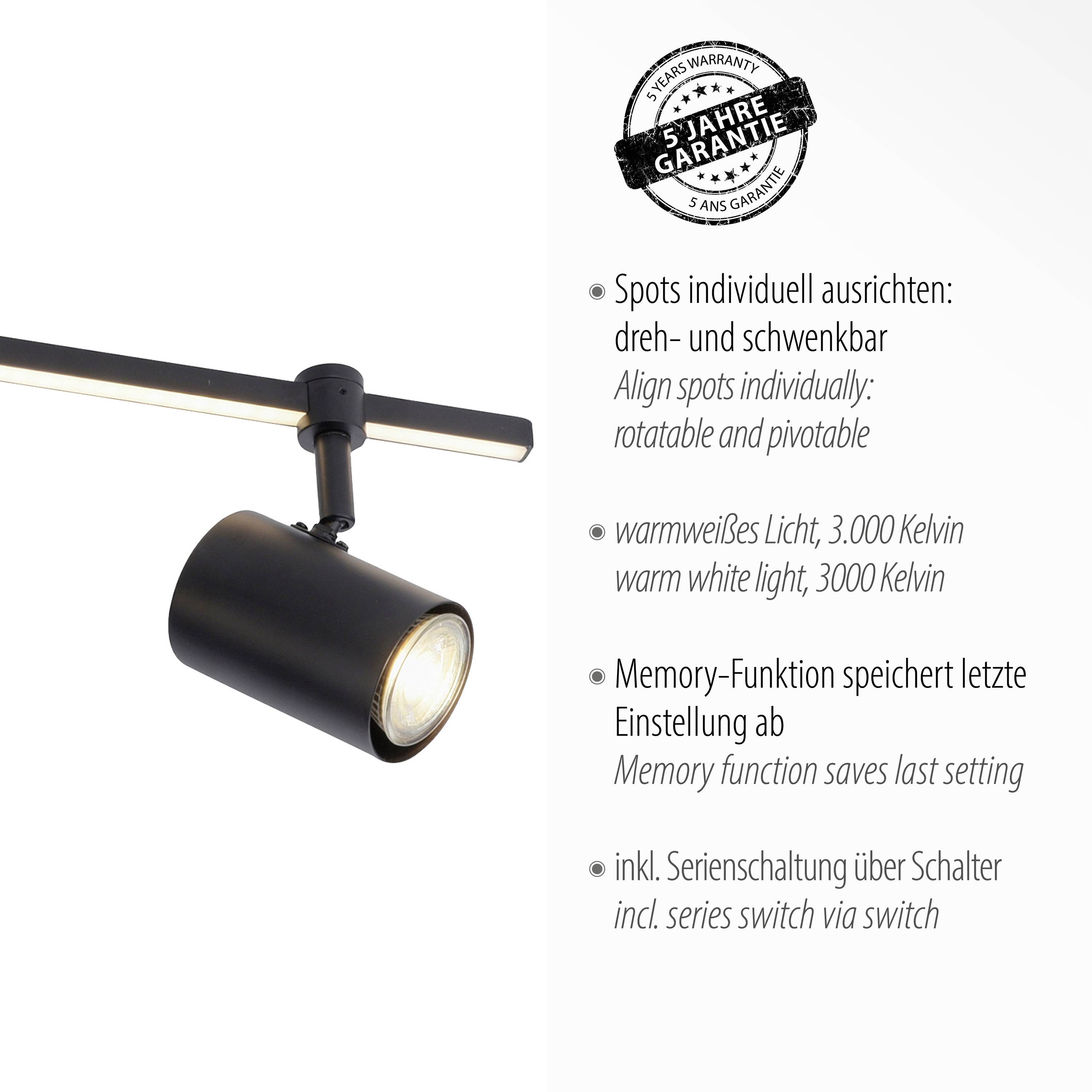 Paul Neuhaus 6525-18 LED-Deckenleuchte LED GU10 28W Schwarz