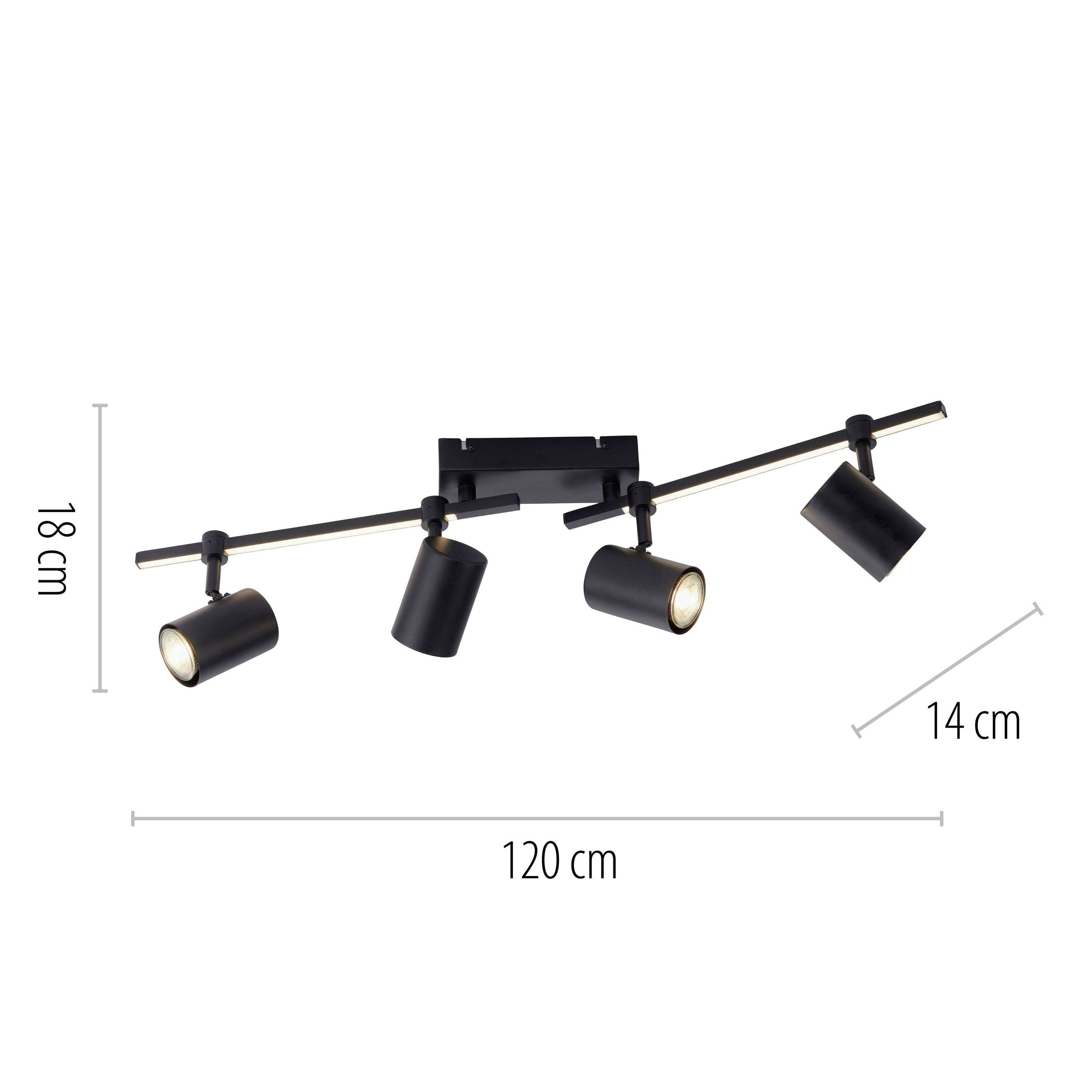 Paul Neuhaus 6525-18 LED-Deckenleuchte LED GU10 28W Schwarz