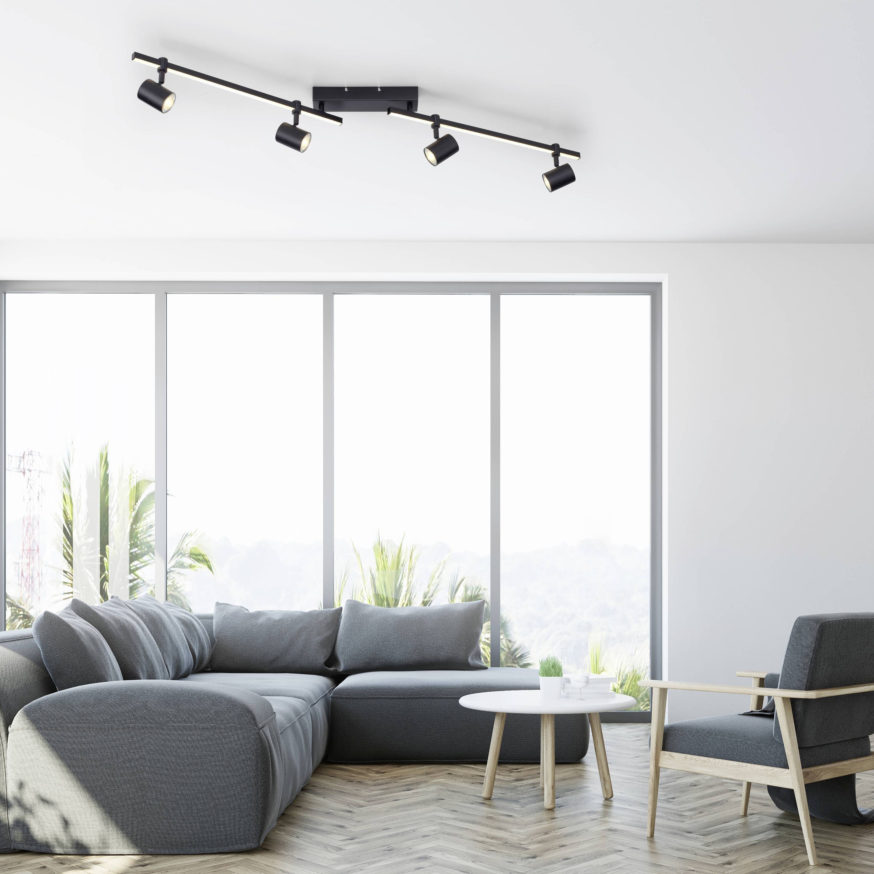 Paul Neuhaus 6525-18 LED-Deckenleuchte LED GU10 28W Schwarz