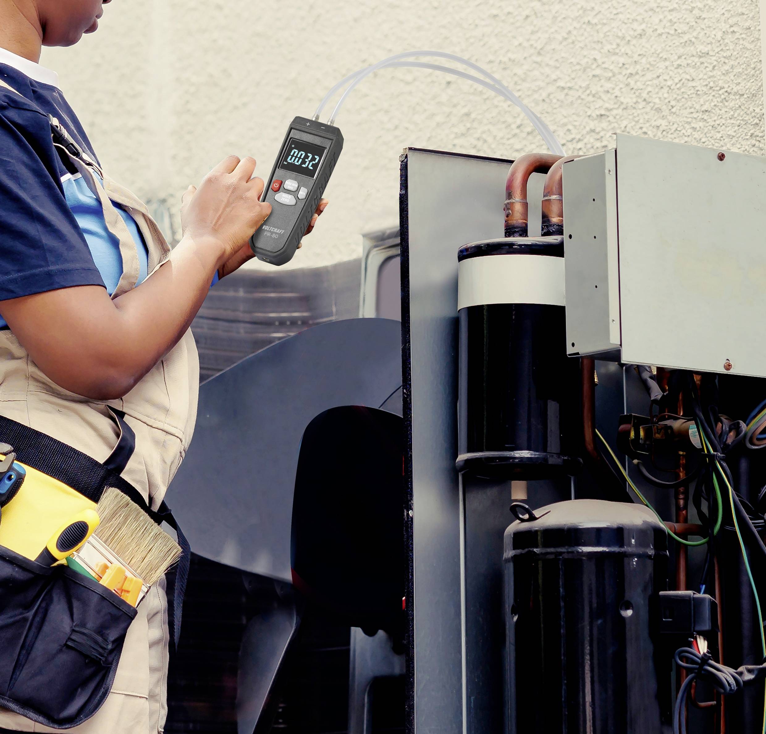 VOLTCRAFT Differenz-Druckmessgerät kalibriert (DAkkS-akkreditiertes Labor) Luftdruck