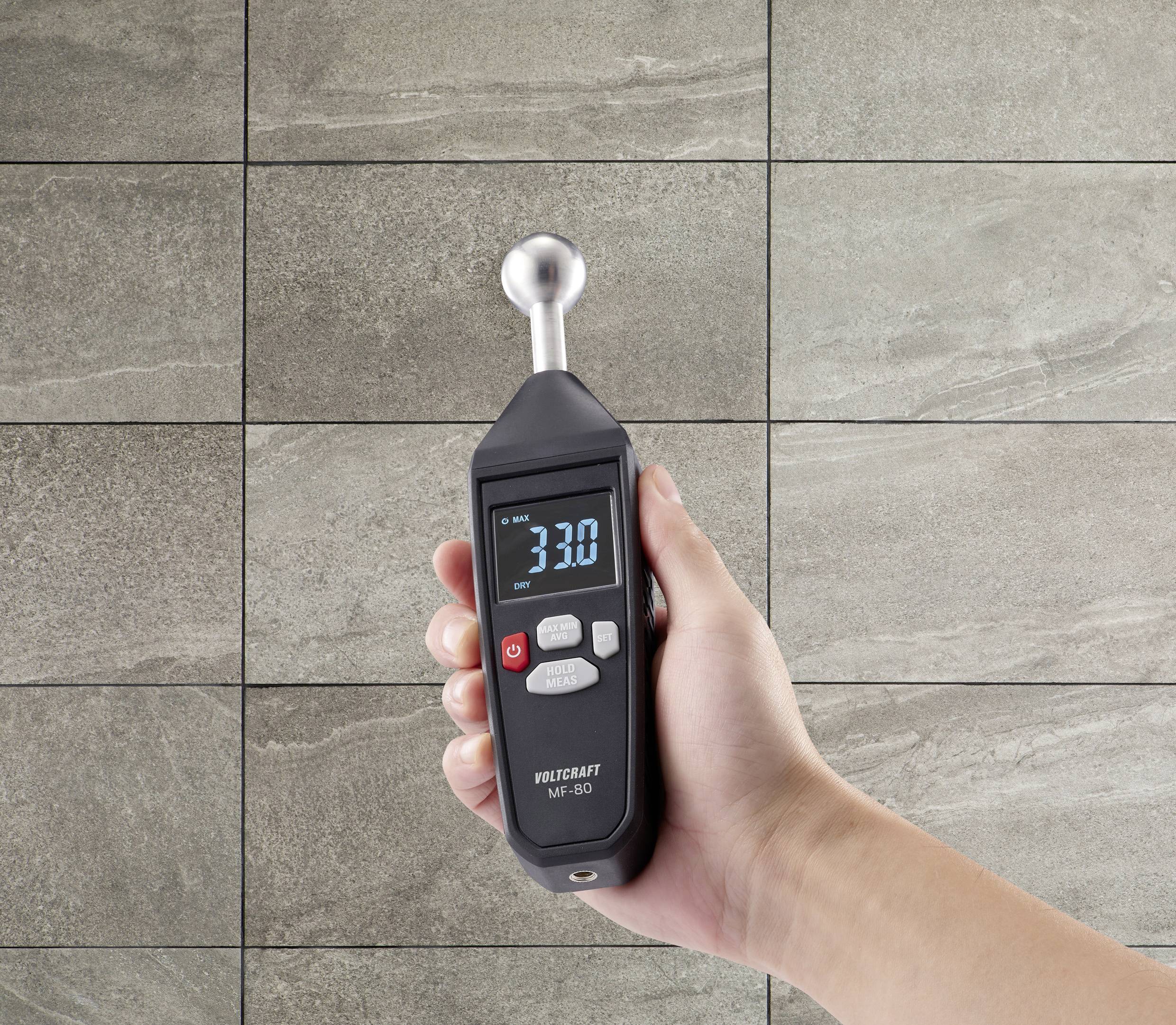 VOLTCRAFT MF-80 Materialfeuchtemessgerät Messbereich Baufeuchtigkeit (Bereich) 0 bis 100.0% Messbereich Holzfeuchtigkeit