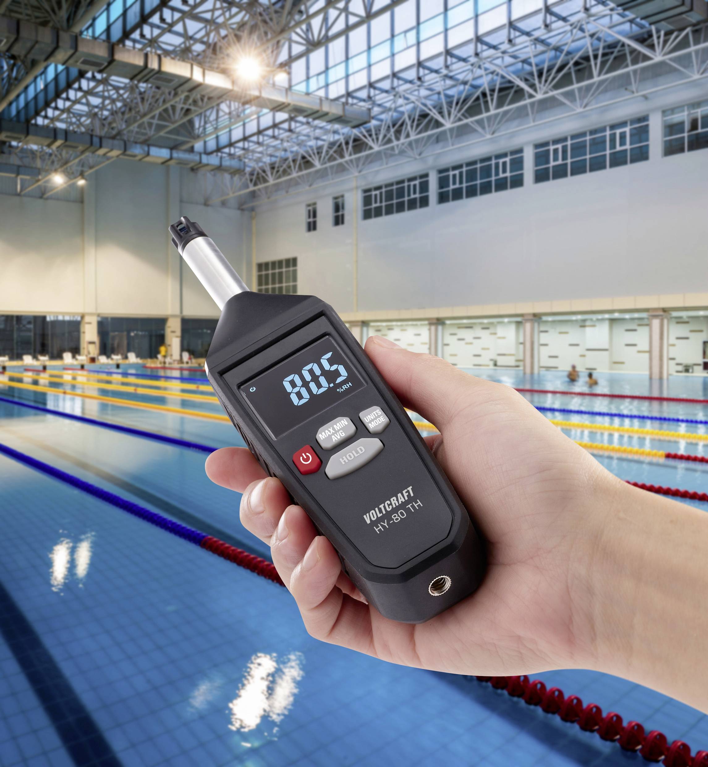 VOLTCRAFT HY-80 TH Luftfeuchtemessgerät (Hygrometer) 0% rF 100% rF Set Hygrometer