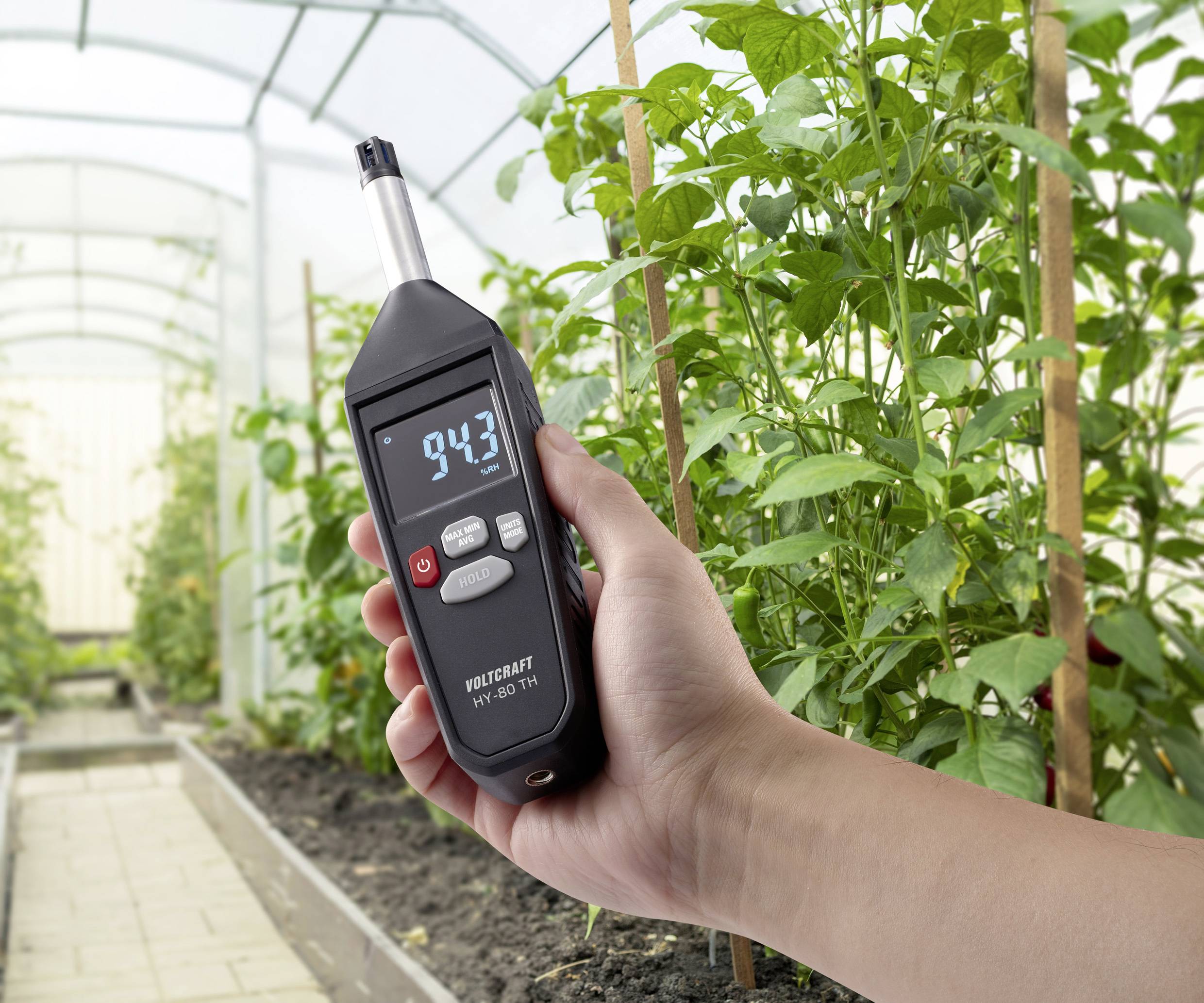 VOLTCRAFT HY-80 TH Luftfeuchtemessgerät (Hygrometer) 0% rF 100% rF Set Hygrometer