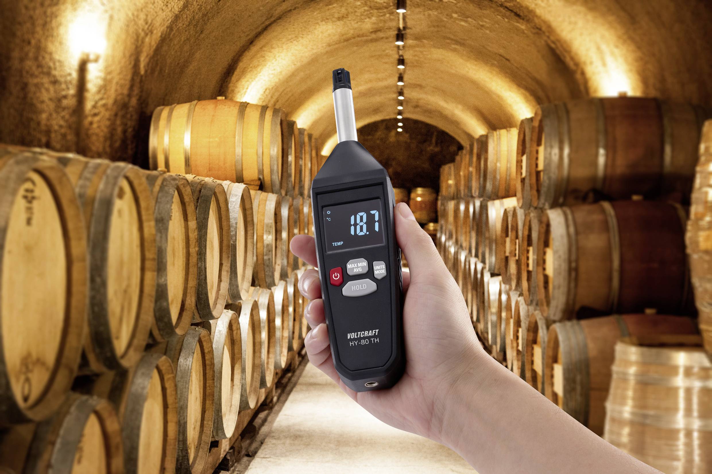 VOLTCRAFT HY-80 TH Luftfeuchtemessgerät (Hygrometer) 0% rF 100% rF Set Hygrometer