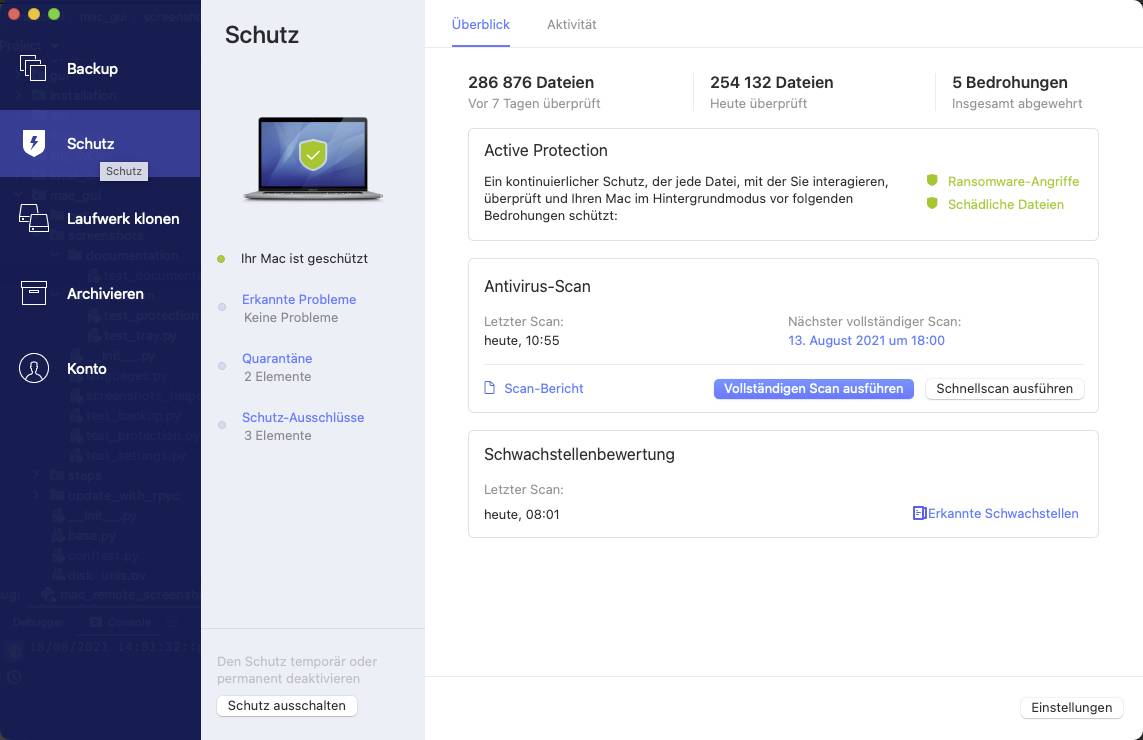 Acronis Cyber Protect Home Office Advanced EU Jahreslizenz, 1 Lizenz Windows, Mac, iOS, Android Sic