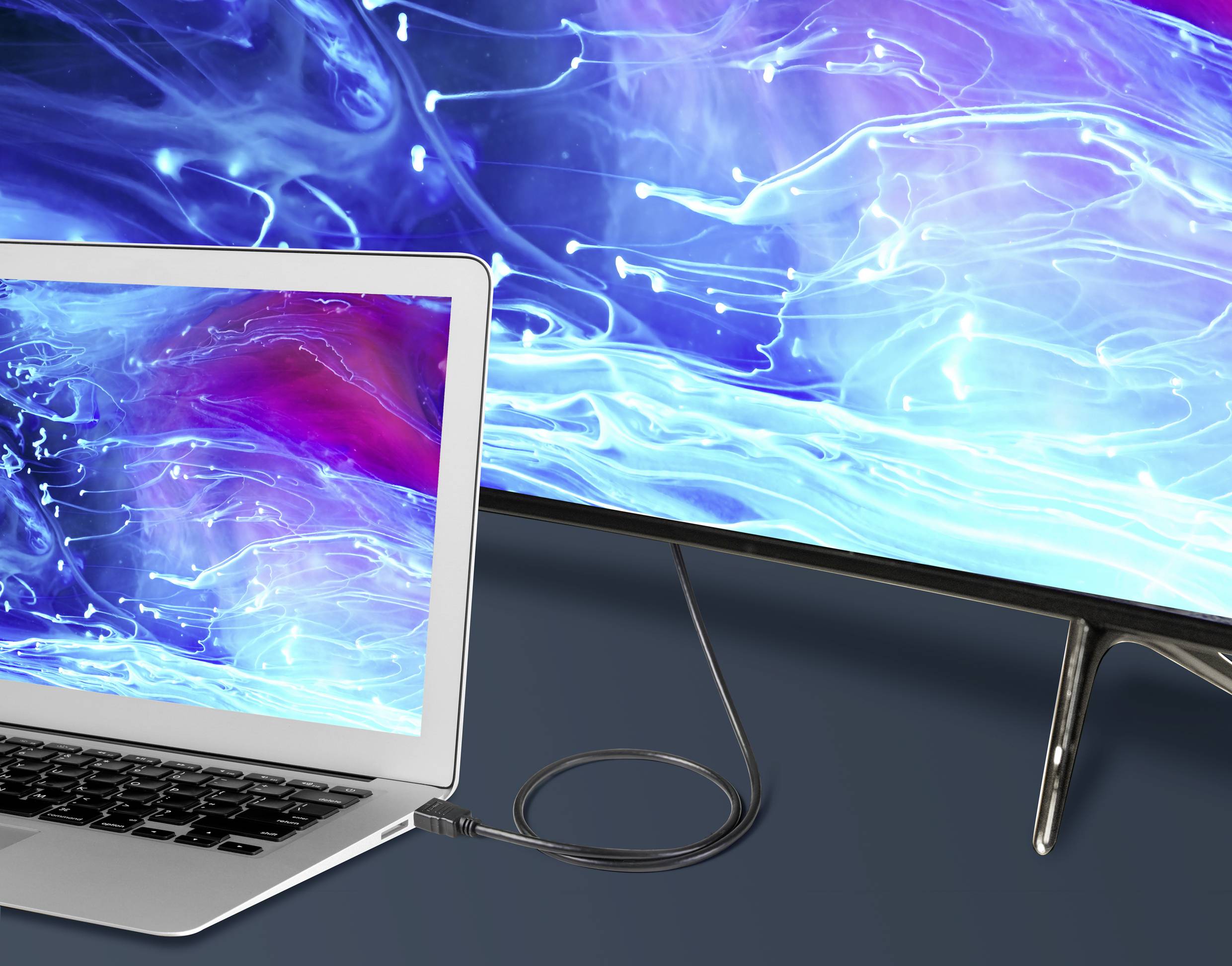 SpeaKa Professional HDMI Anschlusskabel HDMI-A Stecker, HDMI-A Stecker 1.00m Schwarz SP-10481284 8K UHD, PVC-Mantel HDMI-Kabel