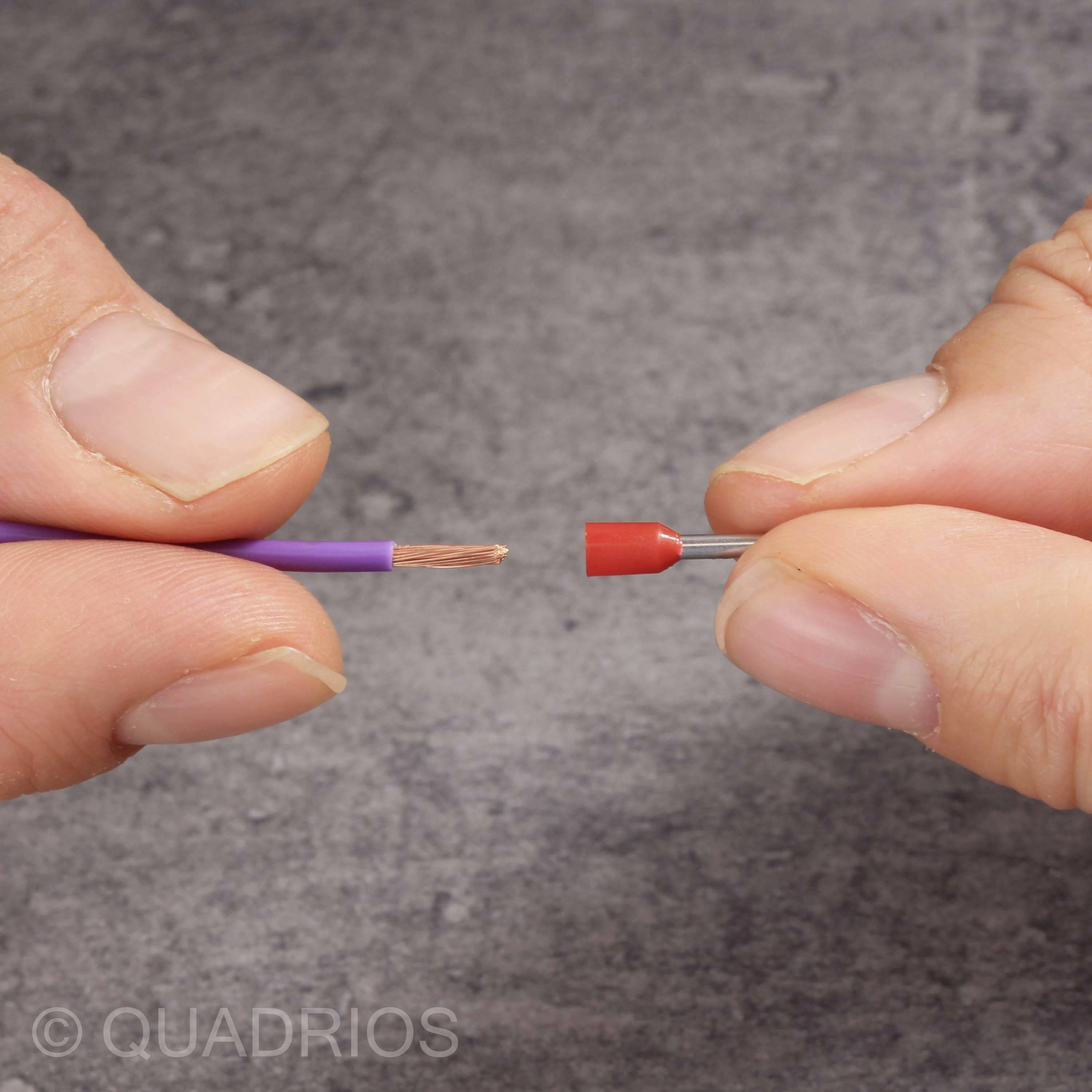 Quadrios 22C429 Aderendhülse 2.5mm² Teilisoliert Blau 1 Set