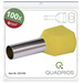 Quadrios 22C439 Zwillings-Aderendhülse 6mm² Teilisoliert Gelb 1 Set