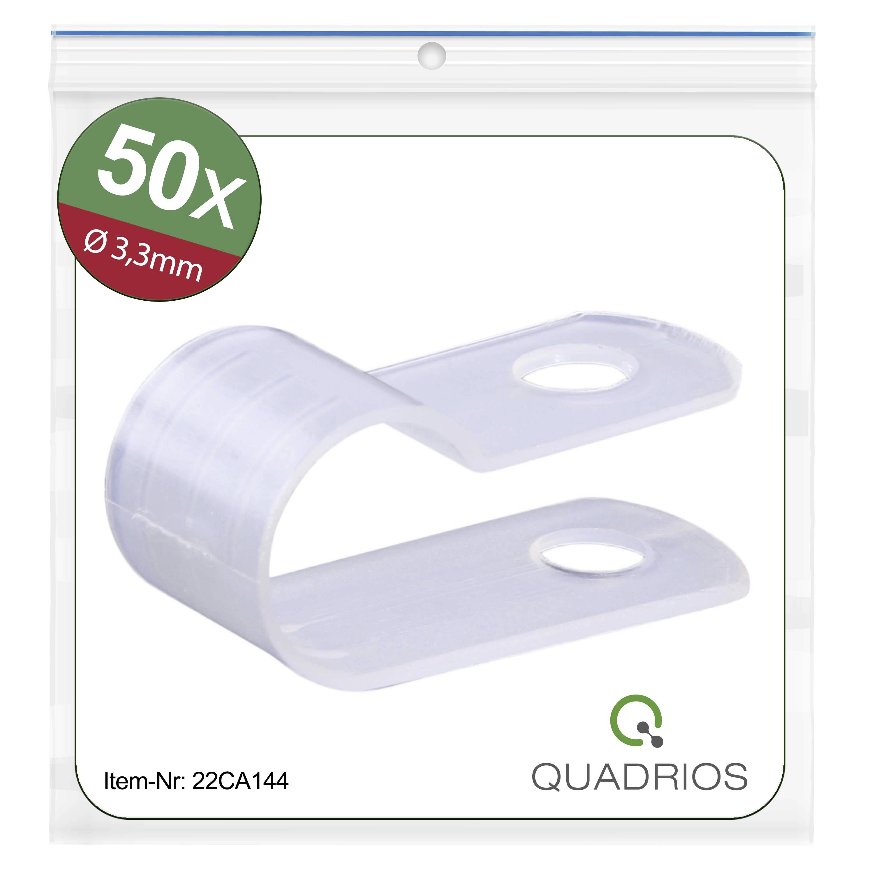 Quadrios 22CA144 Befestigungsschelle schraubbar 22CA144 Bündel-Ø-Bereich 3.3 mm (max) Natural 1 Set