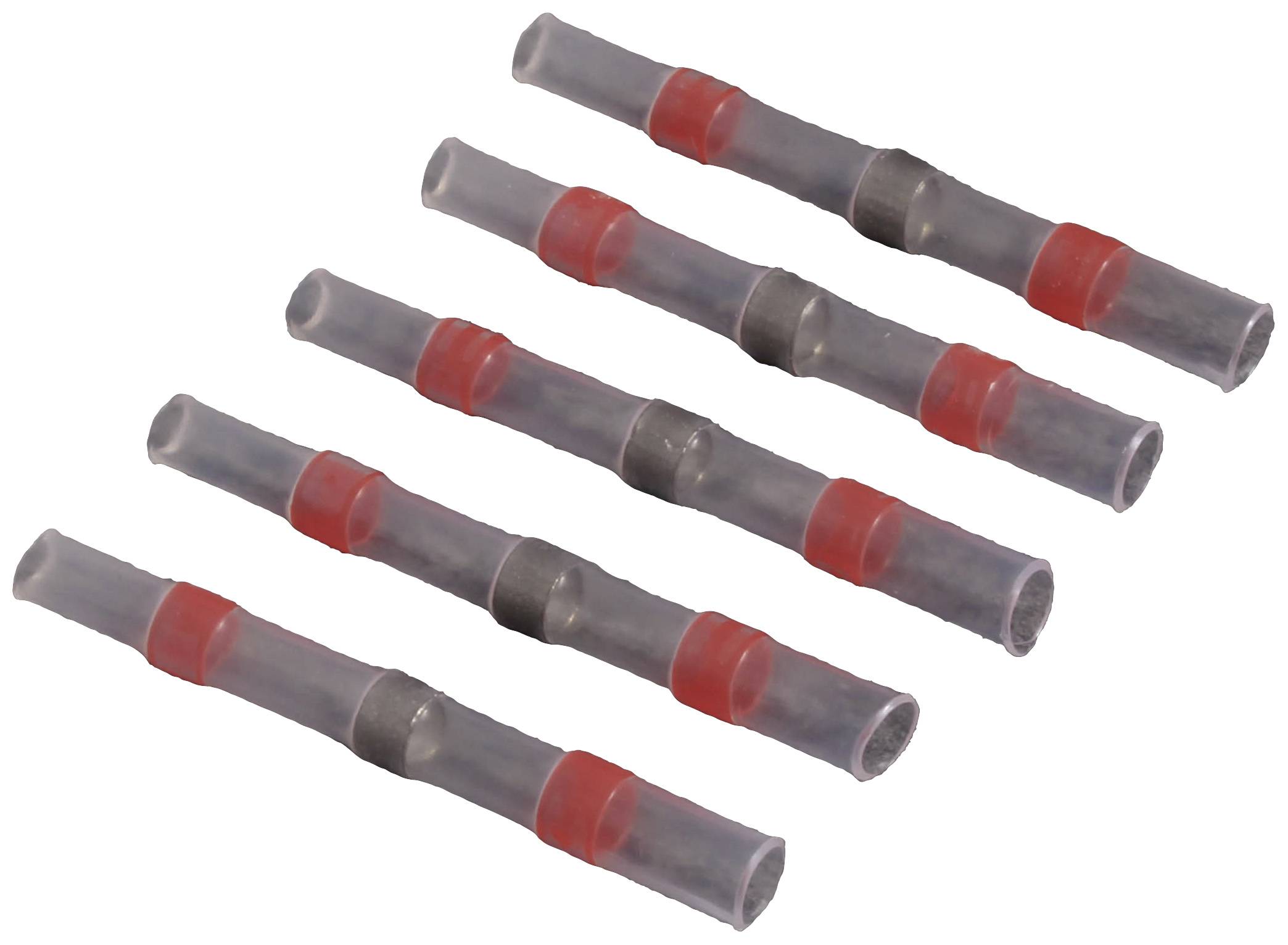 Quadrios 22C462 Stoßverbinder mit Schrumpfschlauch 0.5mm² 1.0mm² Vollisoliert Rot 1 Set