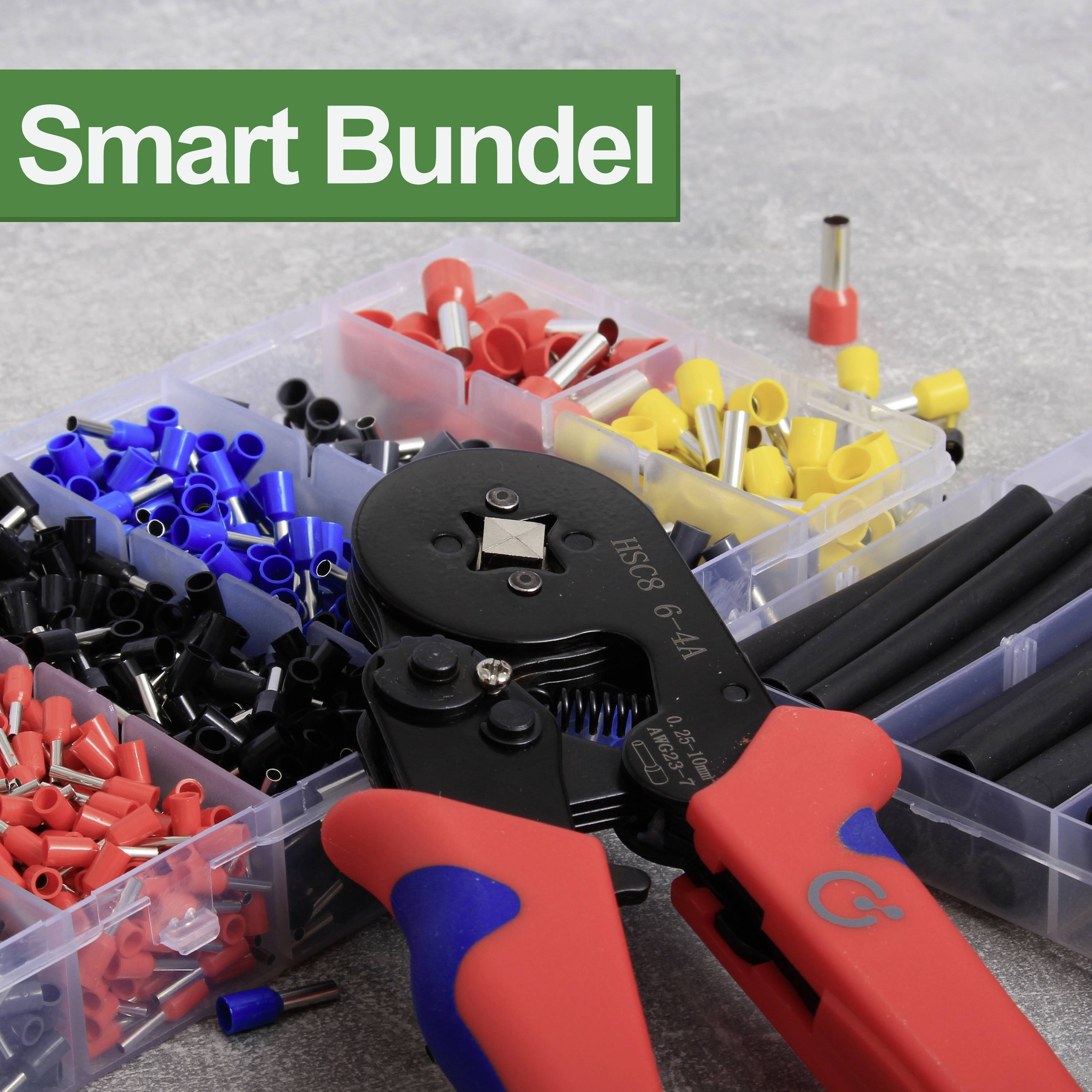 Quadrios 22T009 22T009 Crimpzangen-Set Aderendhülsen 0.25 bis 10mm² Inkl. Aderendhülsensortiment