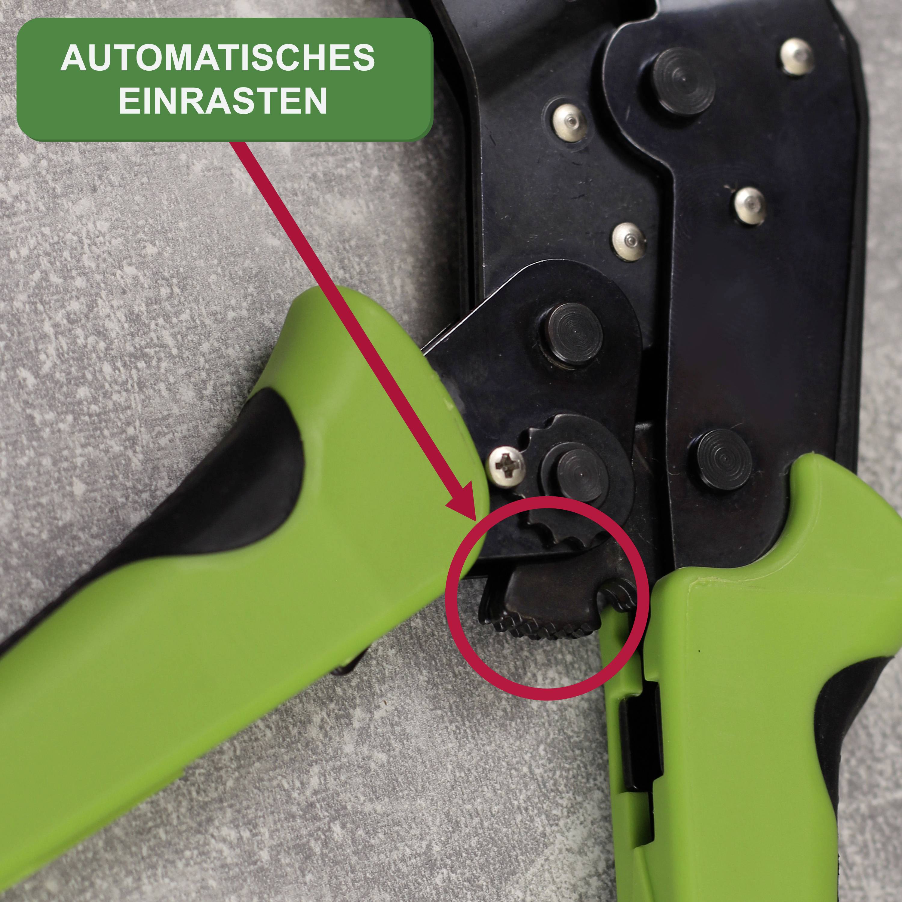 Quadrios 22T013 22T013 Crimpzange Isolierte Kabelschuhe, Stoßverbinder 0.25 bis 2.5mm²