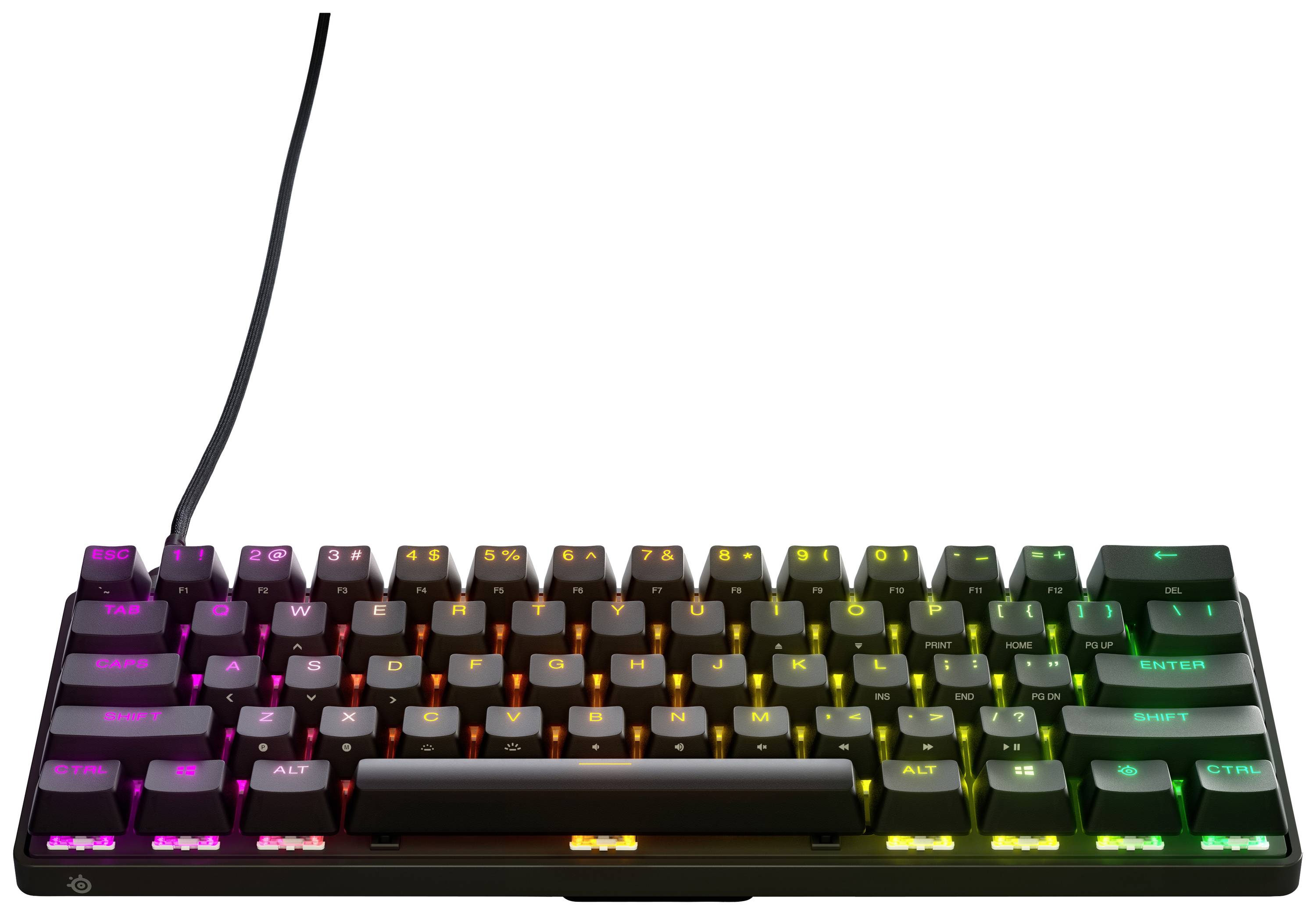 Steelseries Apex Pro Mini USB Gaming-Tastatur Deutsch, QWERTZ Schwarz Abnehmbares Kabel, Beleuchtet, Integrierter Profilspeicher