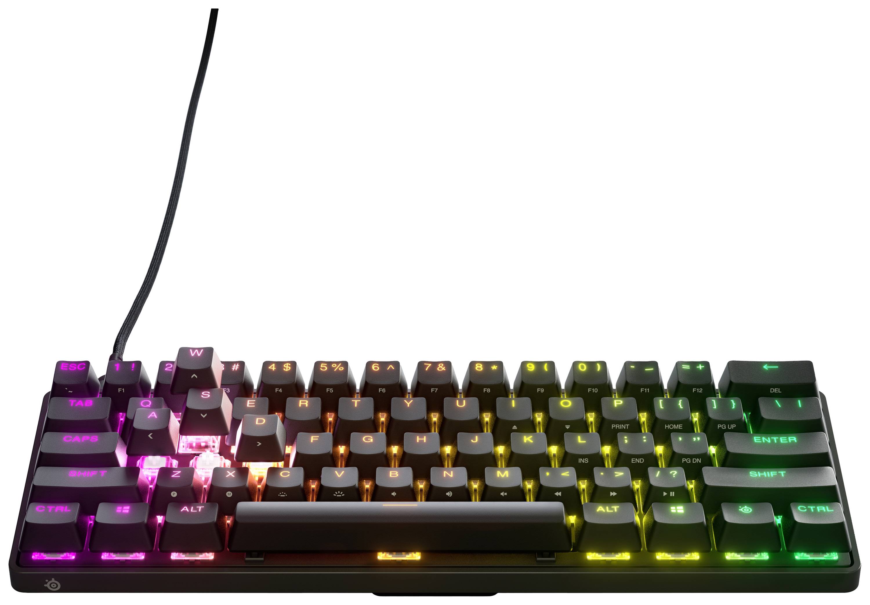 Steelseries Apex Pro Mini USB Gaming-Tastatur Deutsch, QWERTZ Schwarz Abnehmbares Kabel, Beleuchtet, Integrierter Profilspeicher
