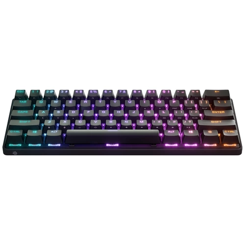 Steelseries Apex Pro Mini Wireless Bluetooth®, Funk Gaming-Tastatur Deutsch, QWERTZ Schwarz Abnehmbares Kabel, Beleuchtet Steelseries Apex Pro Mini Wireless Bluetooth®, Funk Gaming-Tastatur Deutsch, QWERTZ Schwarz Abnehmbares Kabel, Beleuchtet