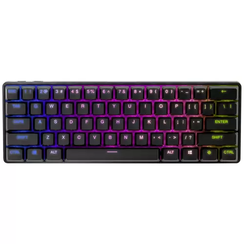 Steelseries Apex Pro Mini Wireless Bluetooth®, Funk Gaming-Tastatur Deutsch, QWERTZ Schwarz Abnehmbares Kabel, Beleuchtet Steelseries Apex Pro Mini Wireless Bluetooth®, Funk Gaming-Tastatur Deutsch, QWERTZ Schwarz Abnehmbares Kabel, Beleuchtet