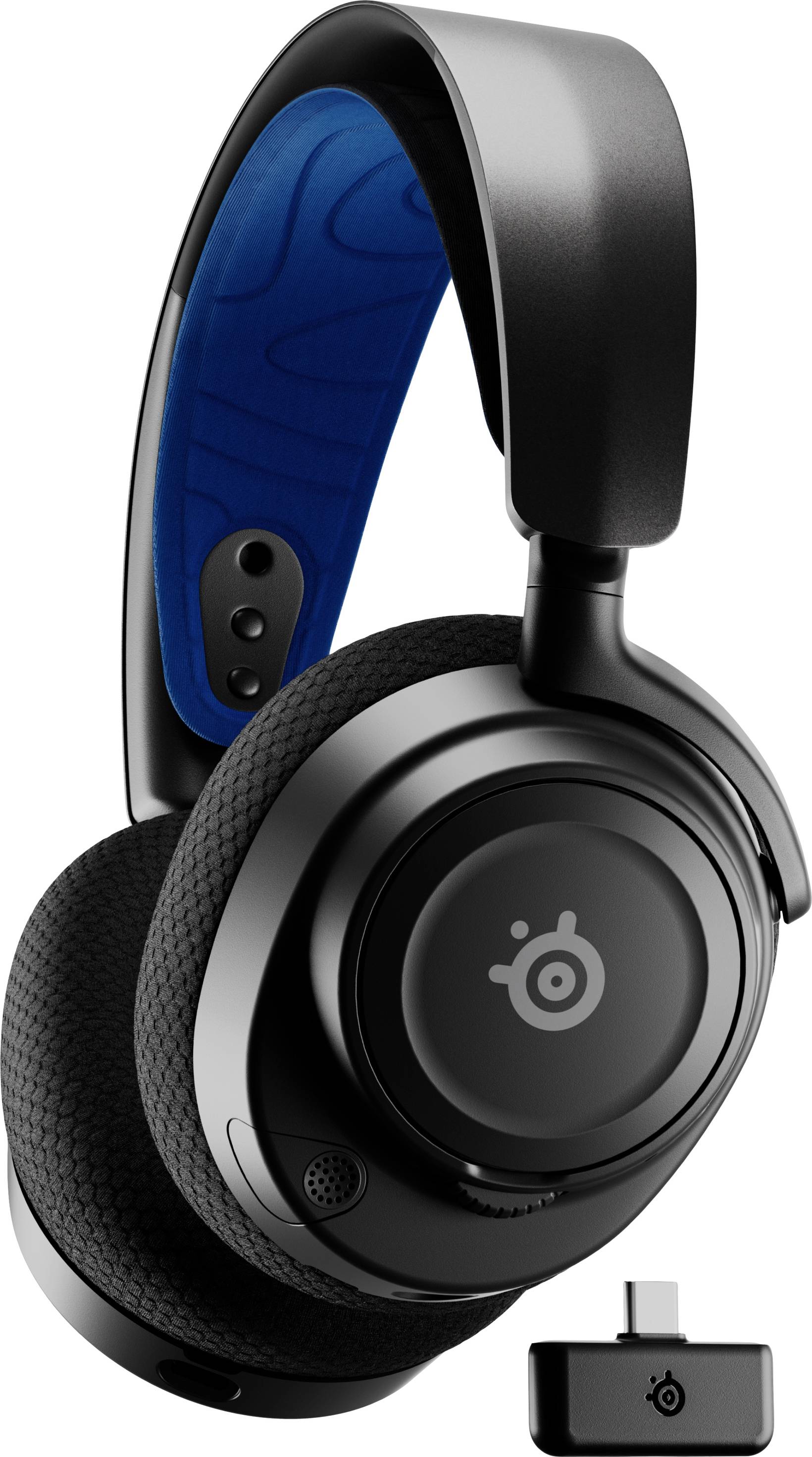 Steelseries Arctis Nova 7P Over Ear Headset Bluetooth®, Funk Stereo Schwarz, Blau Mikrofon-Rauschun