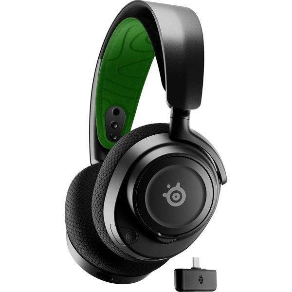 Steelseries Arctis Nova 7X Over Ear Headset Bluetooth®, Funk Stereo Schwarz, Grün Mikrofon-Rauschun Steelseries Arctis Nova 7X Over Ear Headset Bluetooth®, Funk Stereo Schwarz, Grün Mikrofon-Rauschun