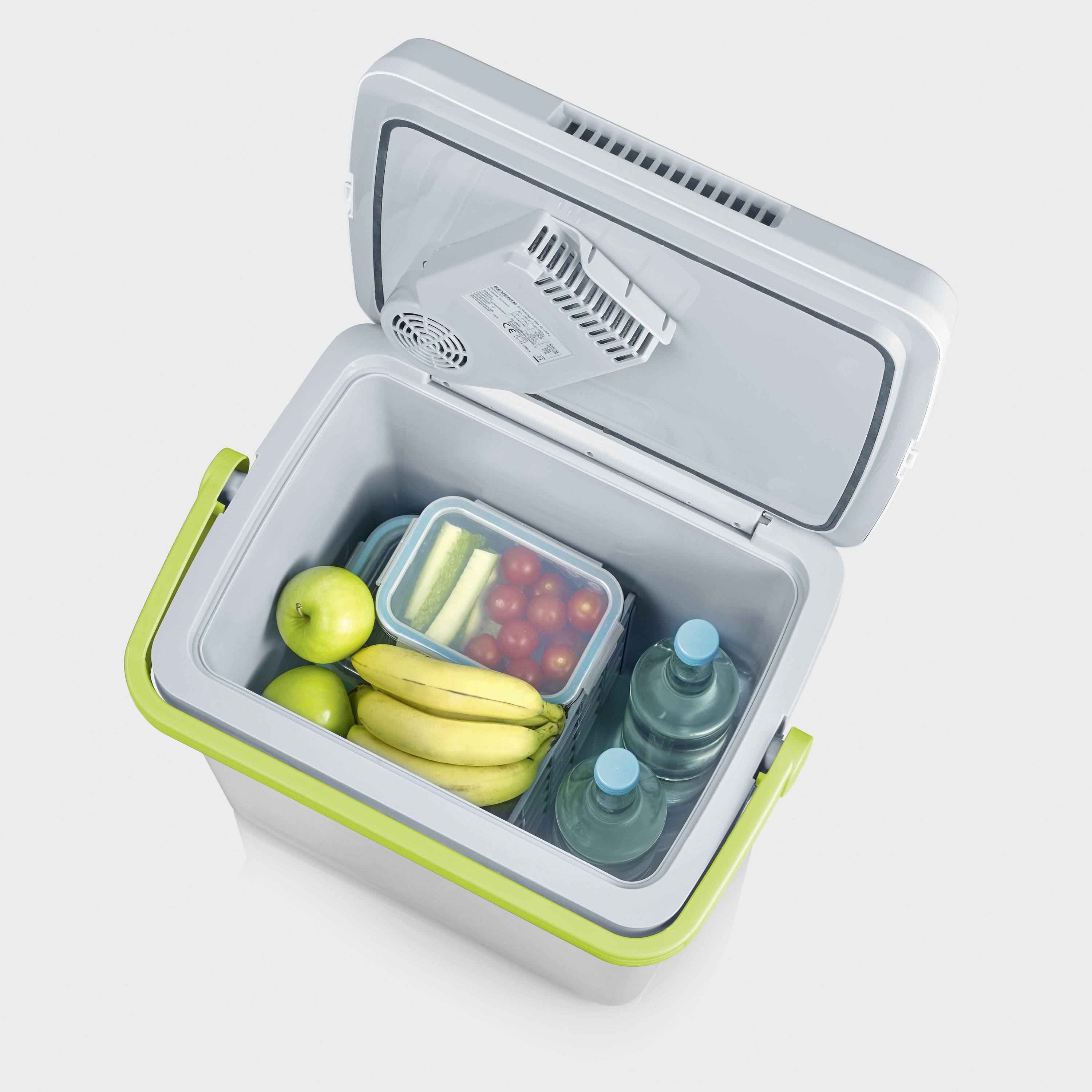 Severin 2925 Kühlbox EEK: E (A - G) Thermoelektrisch 5 V, 12 V, 230V Grau, Grün, Weiß 25l