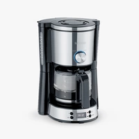 Severin 4826 Kaffeemaschine Edelstahl (gebürstet), Schwarz Fassungsvermögen Tassen=10 Timerfunktion, Warmhaltefunktion, Glaskanne Severin 4826 Kaffeemaschine Edelstahl (gebürstet), Schwarz Fassungsvermögen Tassen=10 Timerfunktion, Warmhaltefunktion, Glaskanne