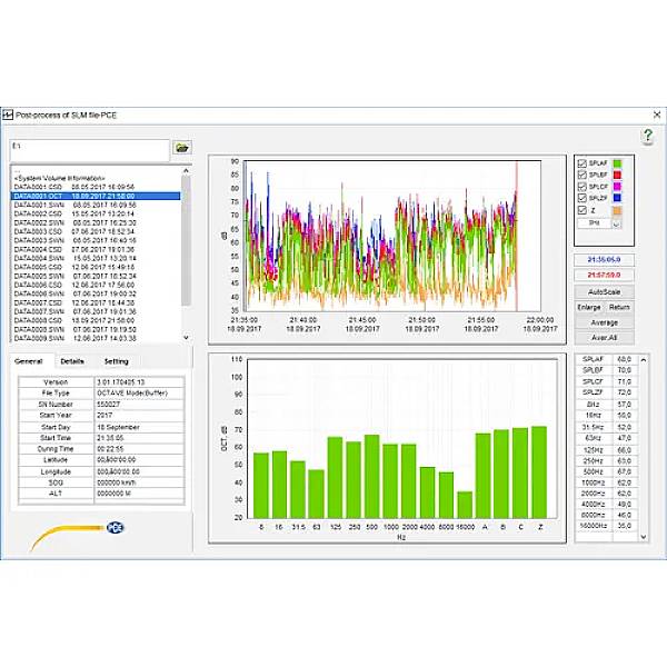 PCE Instruments Schallpegel-Messgerät Datenlogger PCE-428-KIT-N 25 - 136 dB 20Hz - 12.5kHz USB
