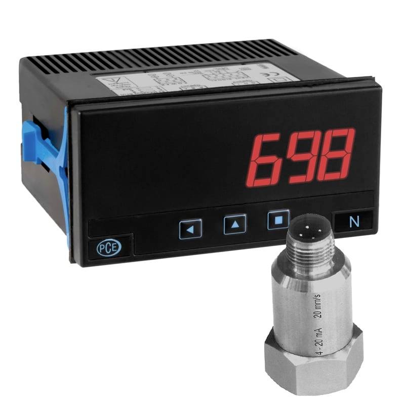 Digitales Temperaturregler-Display zeigt 698 an mit Auf-/Ab-Tasten und eine separate Metallsensoronde vorne.