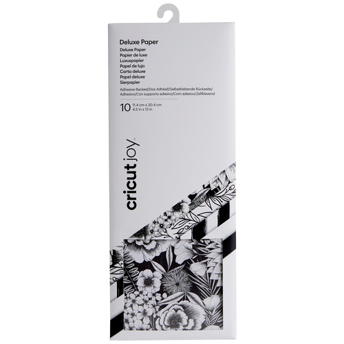 Cricut Joy Adhesive Backed Deluxe Paper Gestaltungsset Schwarz, Weiß