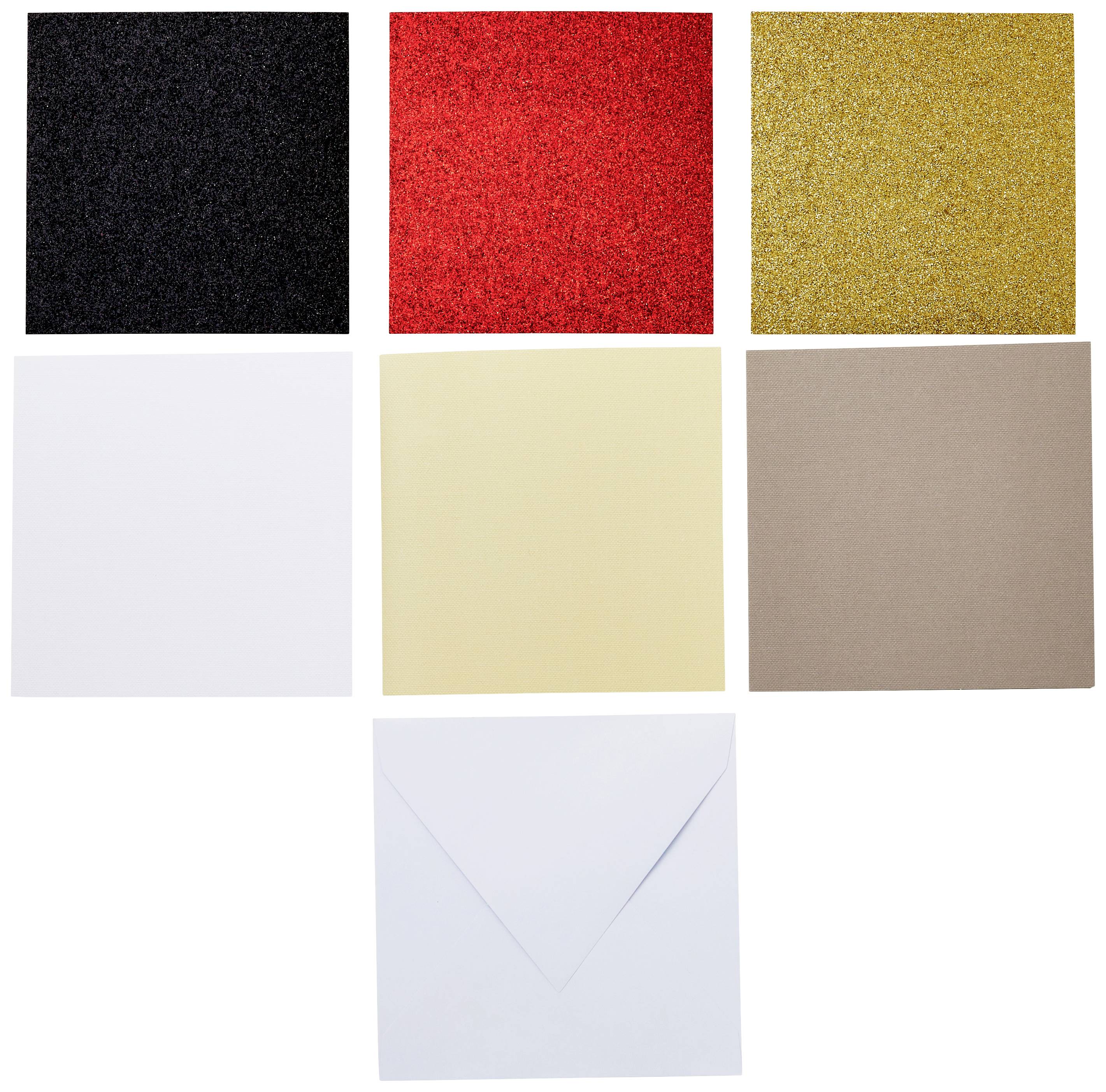Cricut Insert Cards Glitz & Glam S40 Kartenset Taupe, Creme, Weiß