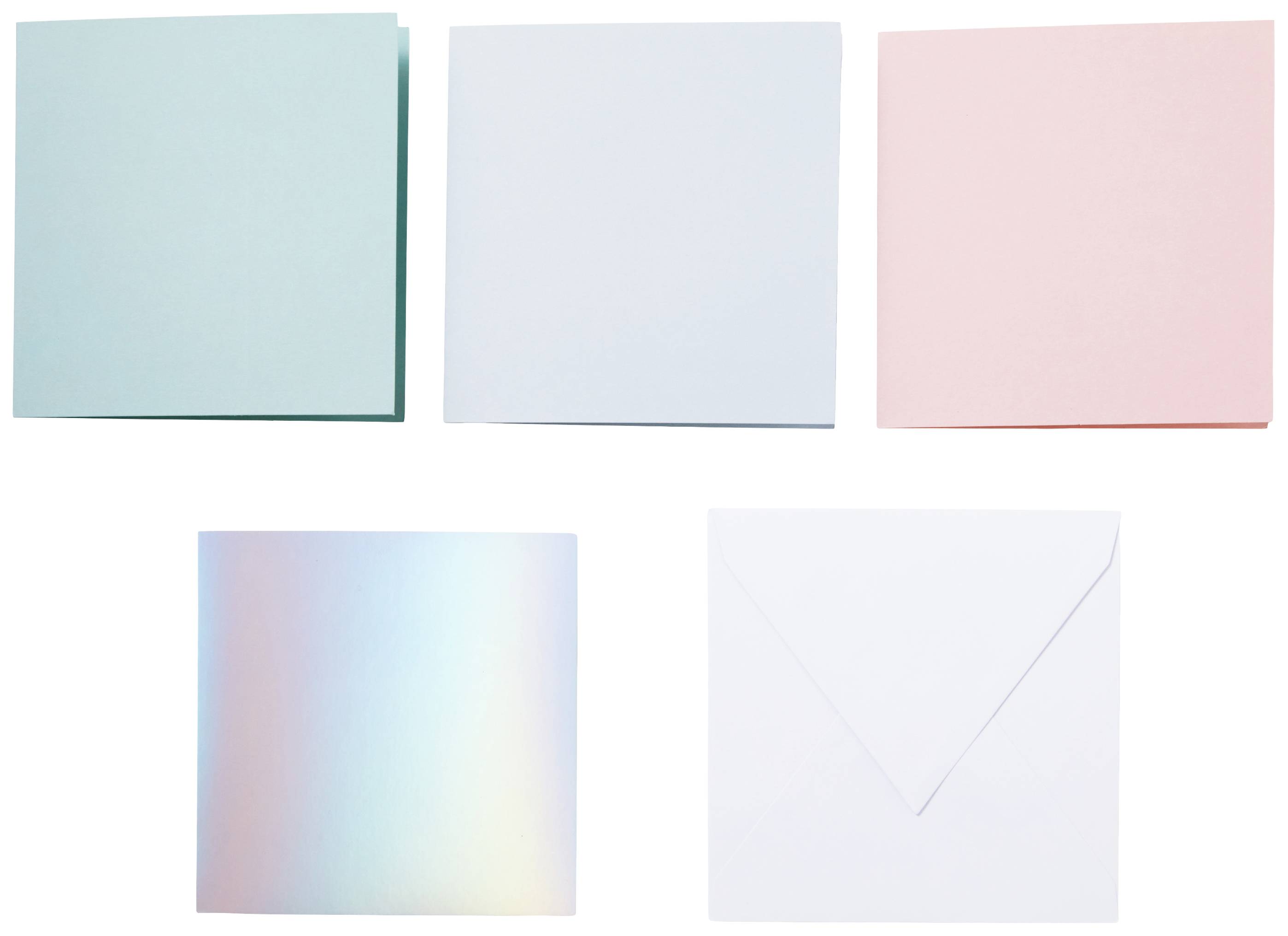 Cricut Cut-Away Cards Pastel S40 Kartenset Tulpenblau, Puder