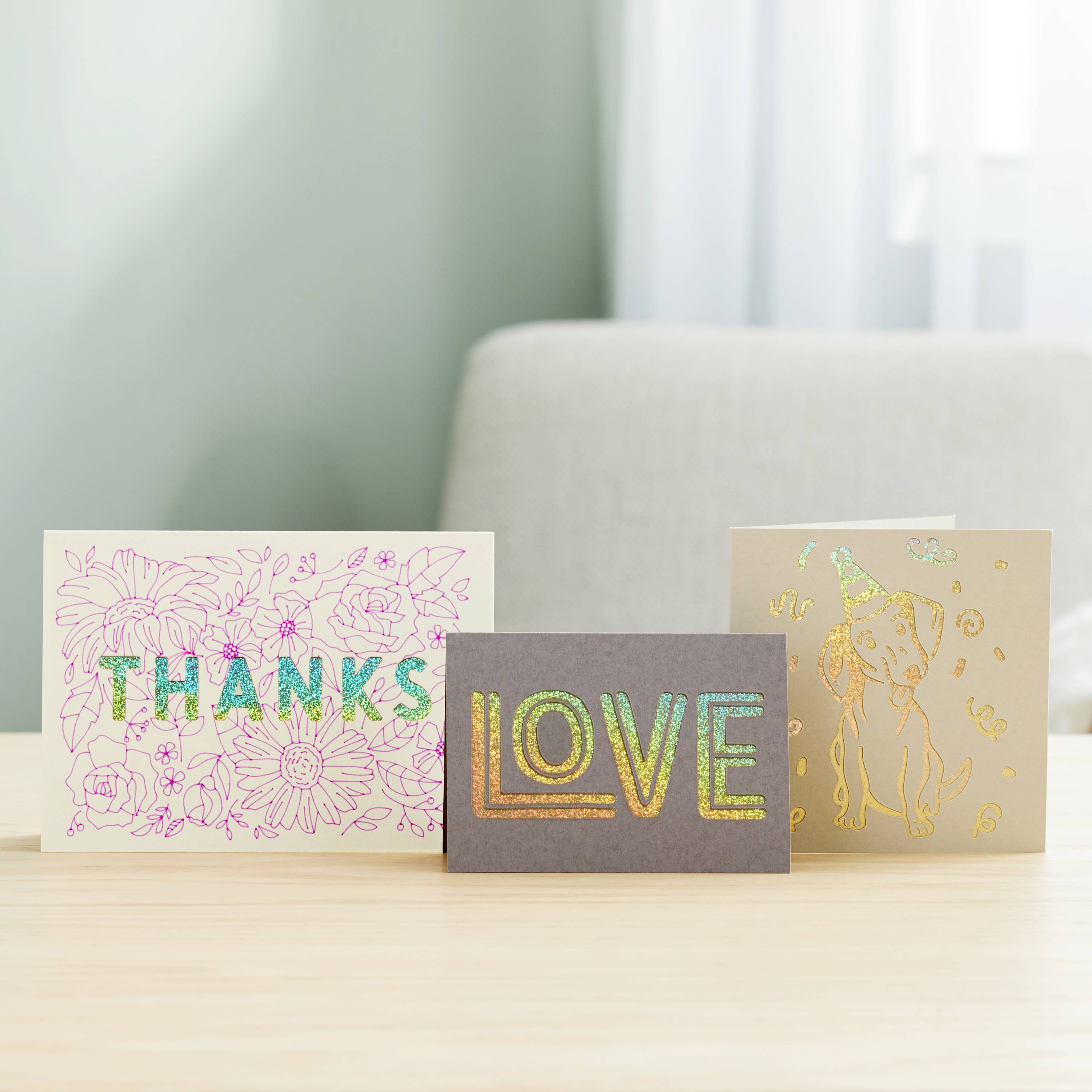 Cricut Cut-Away Cards Neutrals R40 Kartenset Grau, Khaki, Creme