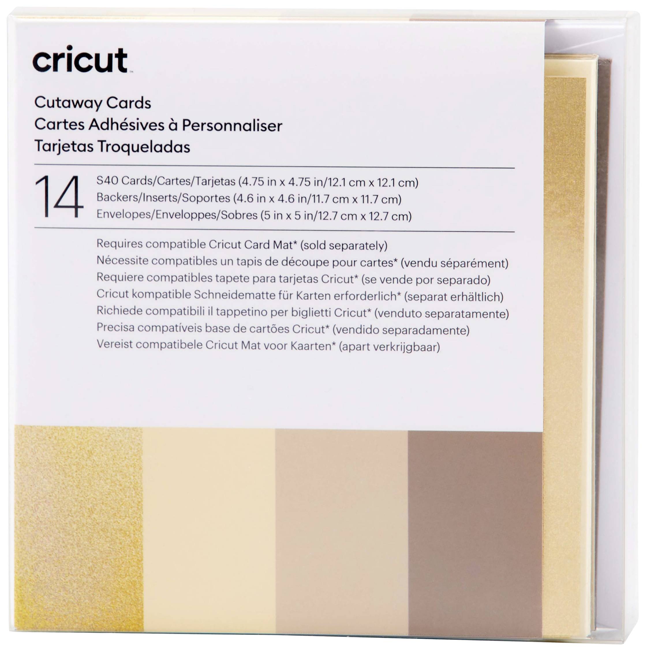Cricut Cut-Away Cards Neutrals S40 Kartenset Grau, Khaki, Creme