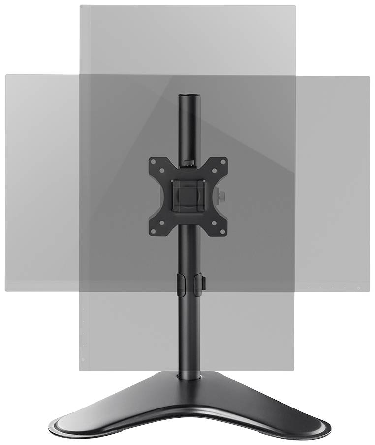 Monitorhalterung aus Metall mit verstellbarem Arm und Tischfuß. Geeignet für die flexible Ausrichtung eines einzelnen Monitors.