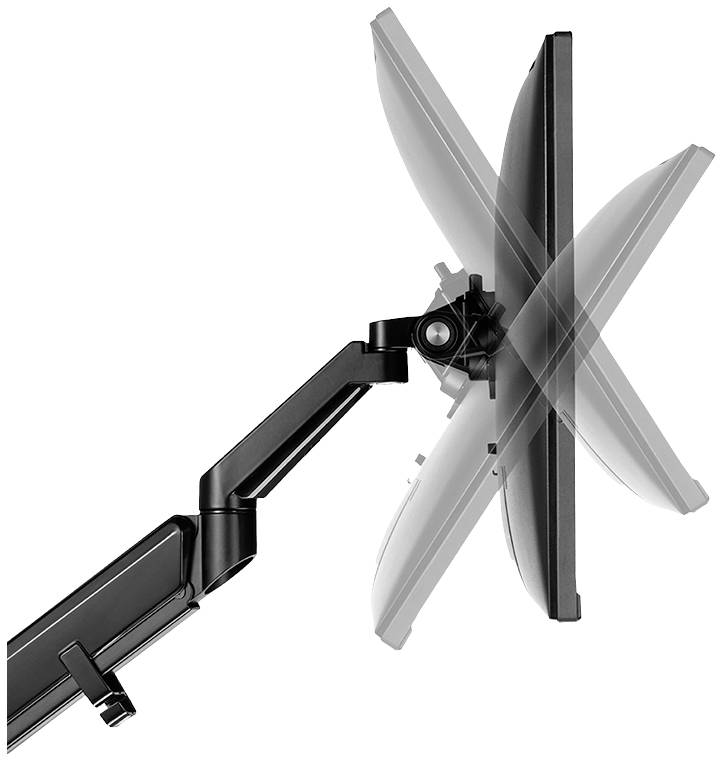 Neomounts DS70-810BL1 1fach Monitor-Tischhalterung 43,2cm (17") - 81,3cm (32") Schwarz Neigbar+Schwenkbar, Höhenverstellbar