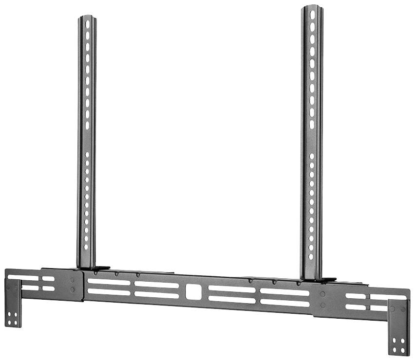 'Befestigungshalterung für Fernseher' – eine universelle, verstellbare Halterung mit vertikalen Schienen, geeignet zur Wandmontage.