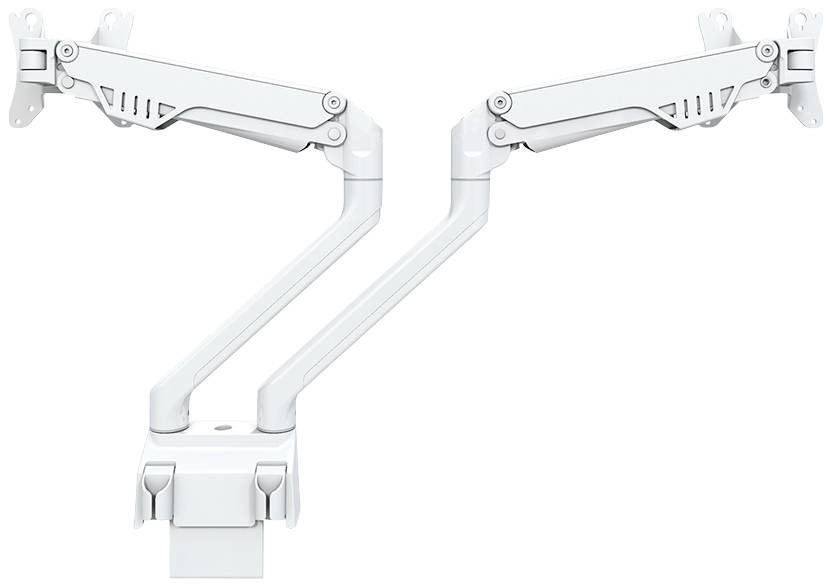 Neomounts FPMA-D750DWHITE2 2fach Monitor-Tischhalterung 25,4cm (10") - 81,3cm (32") Weiß Neigbar+Schwenkbar, Höhenverstellbar