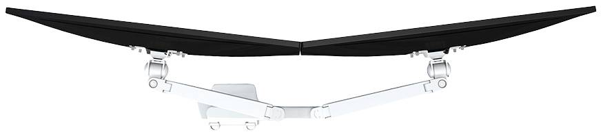 Neomounts FPMA-D750DWHITE2 2fach Monitor-Tischhalterung 25,4cm (10") - 81,3cm (32") Weiß Neigbar+Schwenkbar, Höhenverstellbar