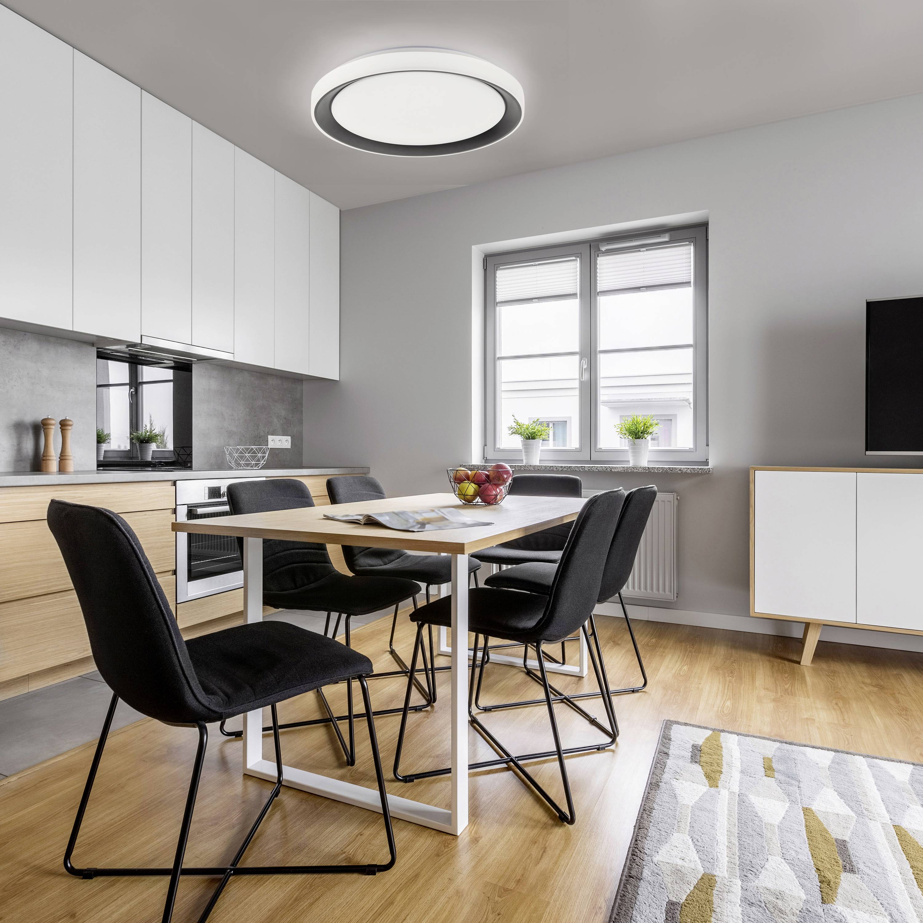 Just Light 14659-18 LED-Deckenleuchte LED 24W Weiß, Schwarz