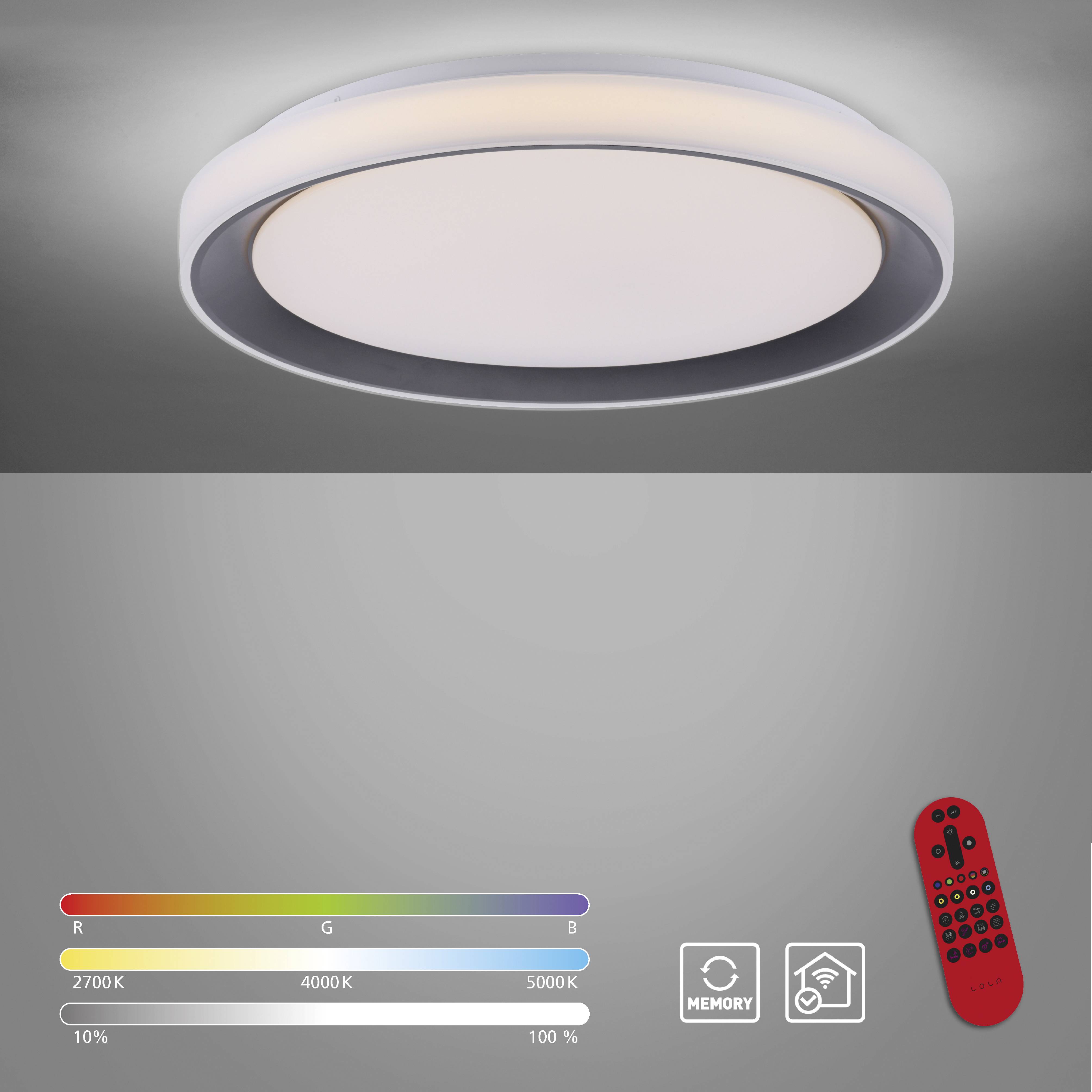 Just Light 14659-18 LED-Deckenleuchte LED 24W Weiß, Schwarz