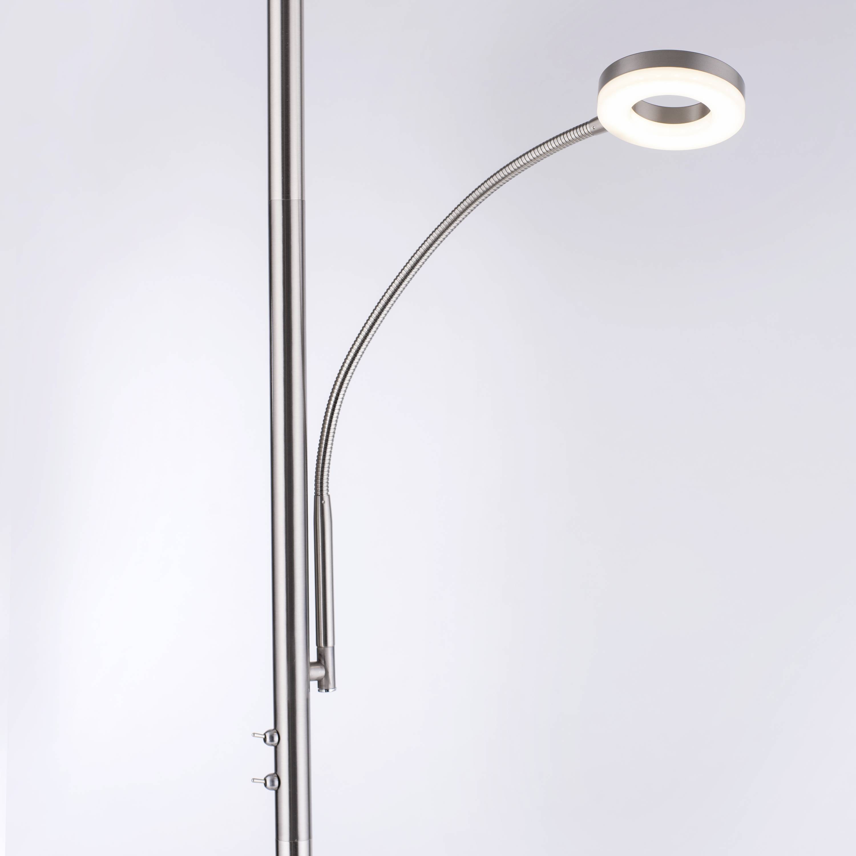 Just Light 11858-55 LED-Stehlampe mit Leseleuchte LED 28W Stahl