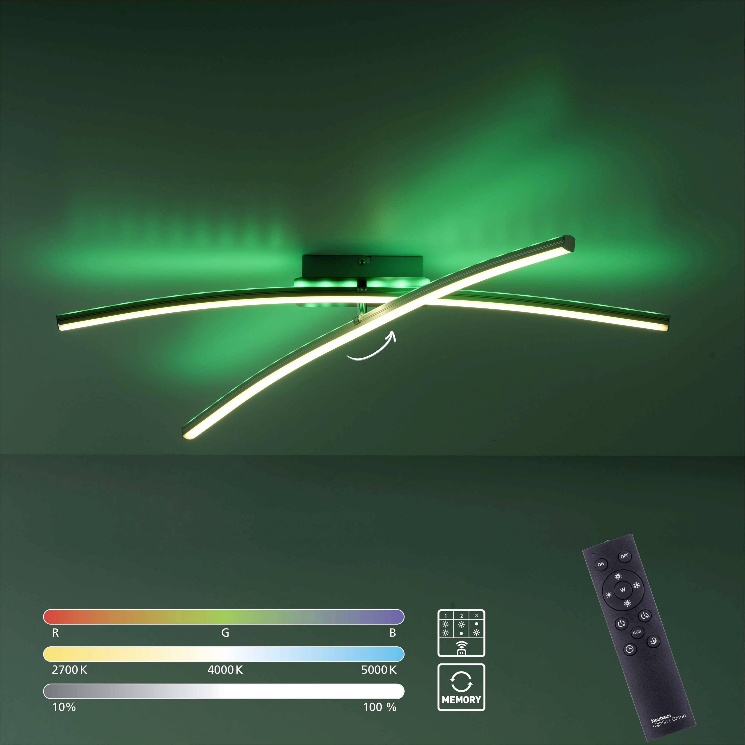 Just Light 11255-55 LED-Deckenleuchte LED 20W Stahl