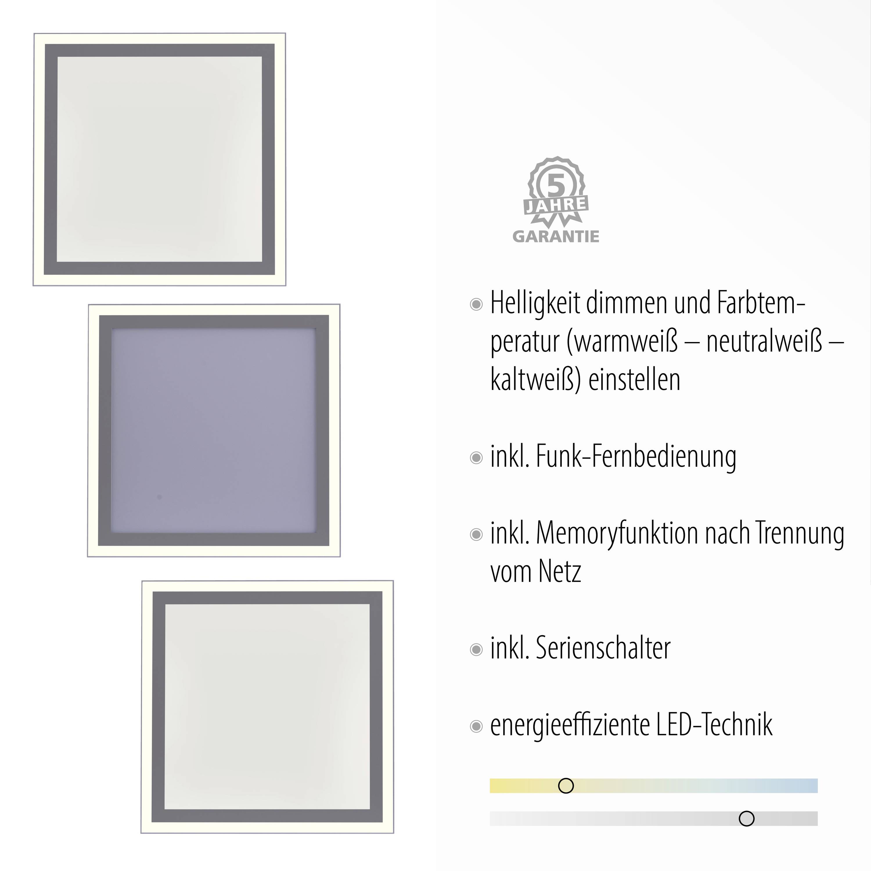 Just Light 14850-16 LED-Deckenleuchte LED 35W Weiß