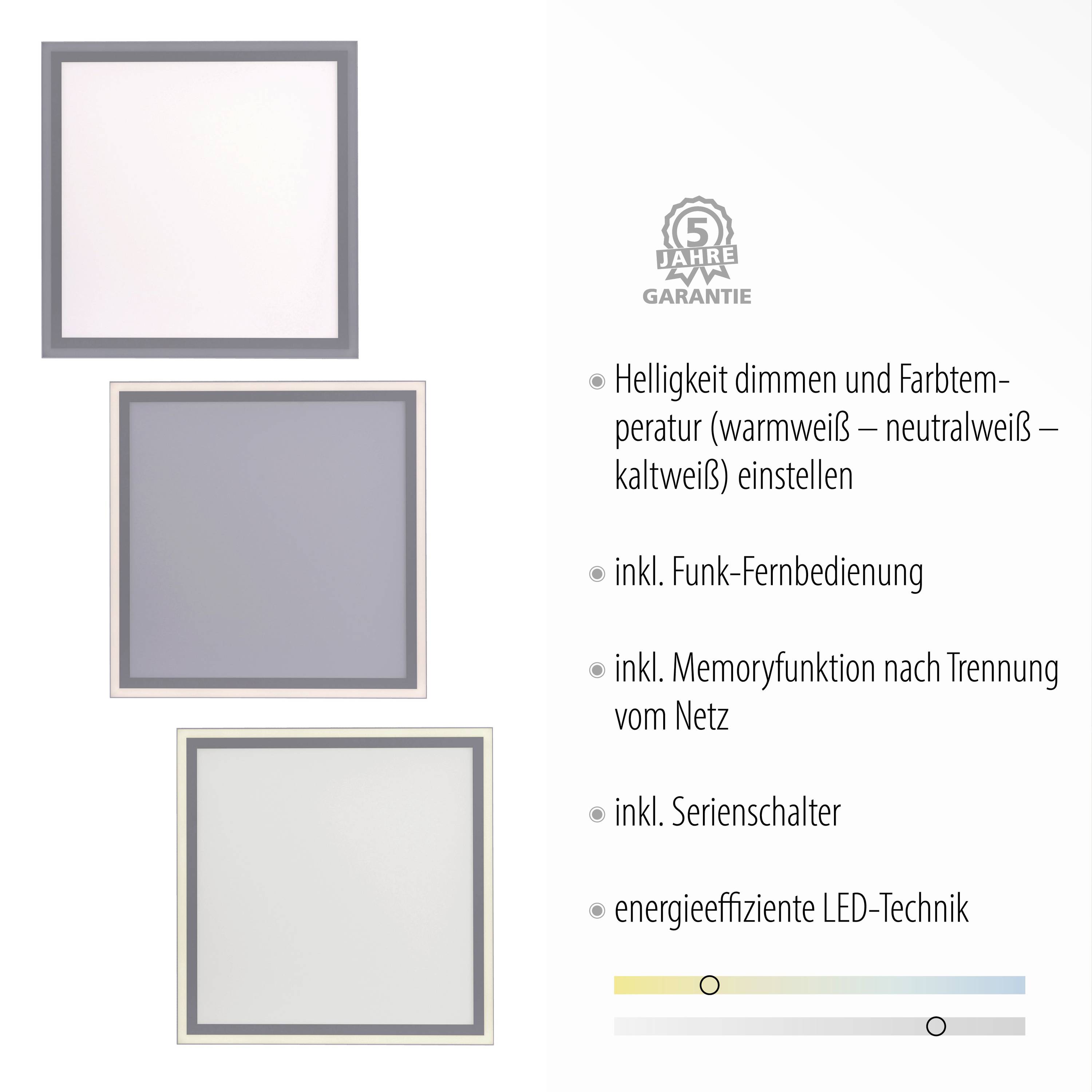 Just Light 14851-16 LED-Deckenleuchte LED 50W Weiß