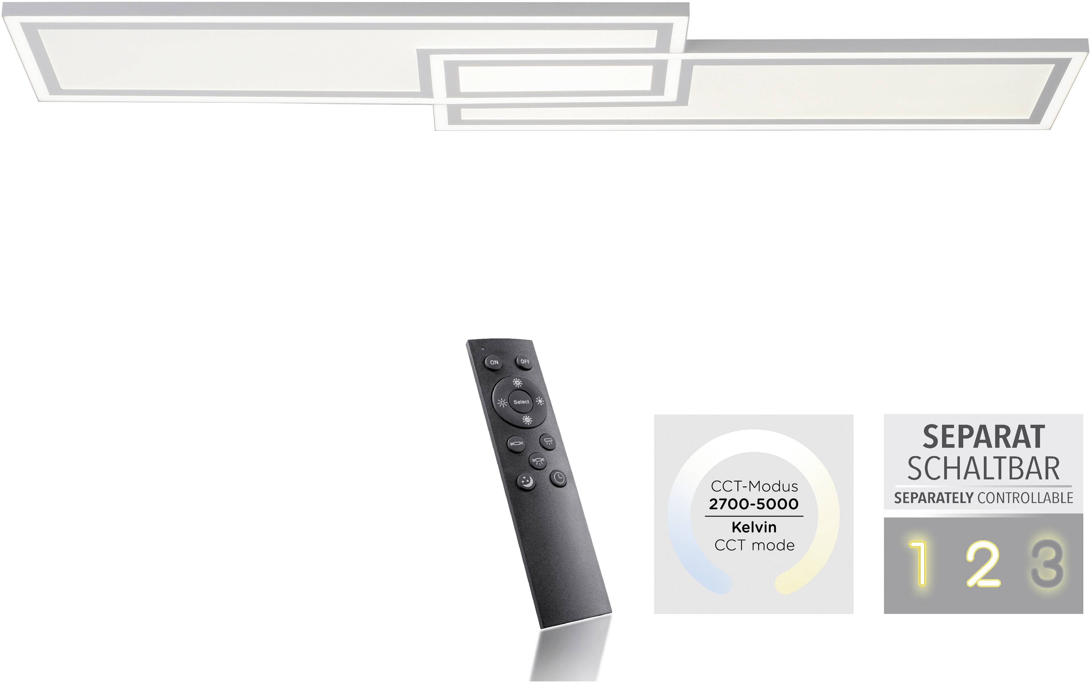 Just Light 14875-16 LED-Deckenleuchte LED 36W Weiß