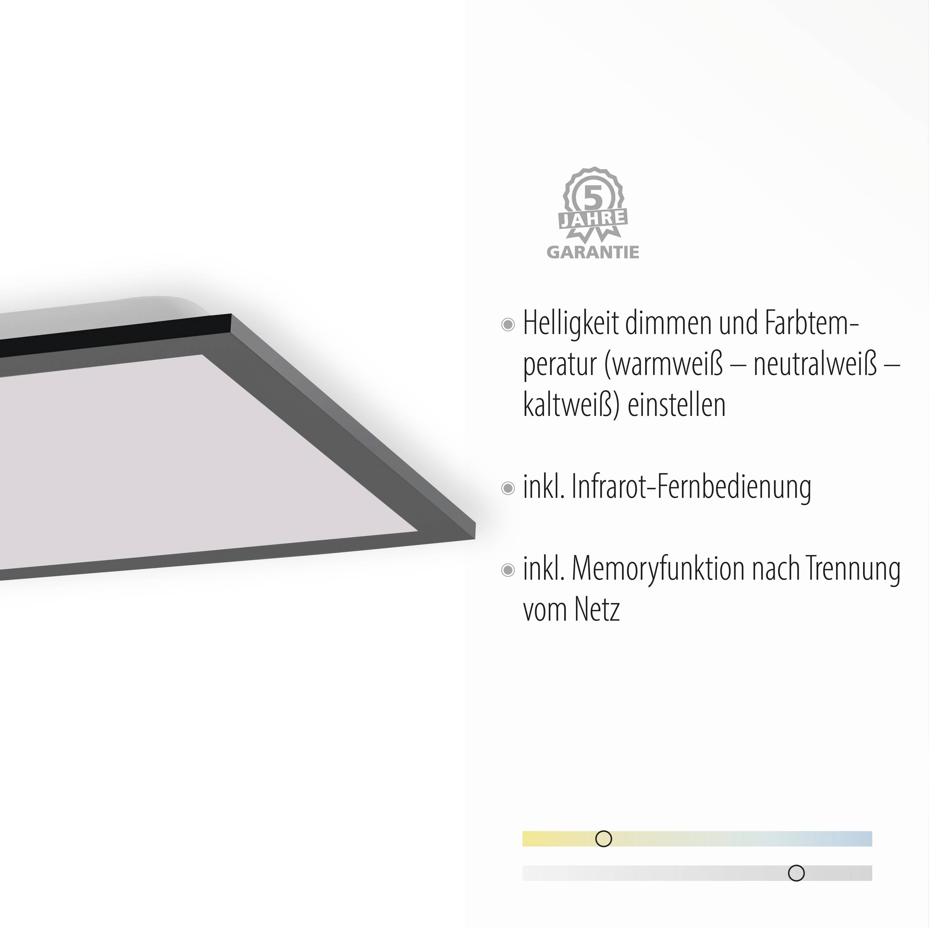 Just Light 14757-18 LED-Deckenleuchte LED 37W Schwarz