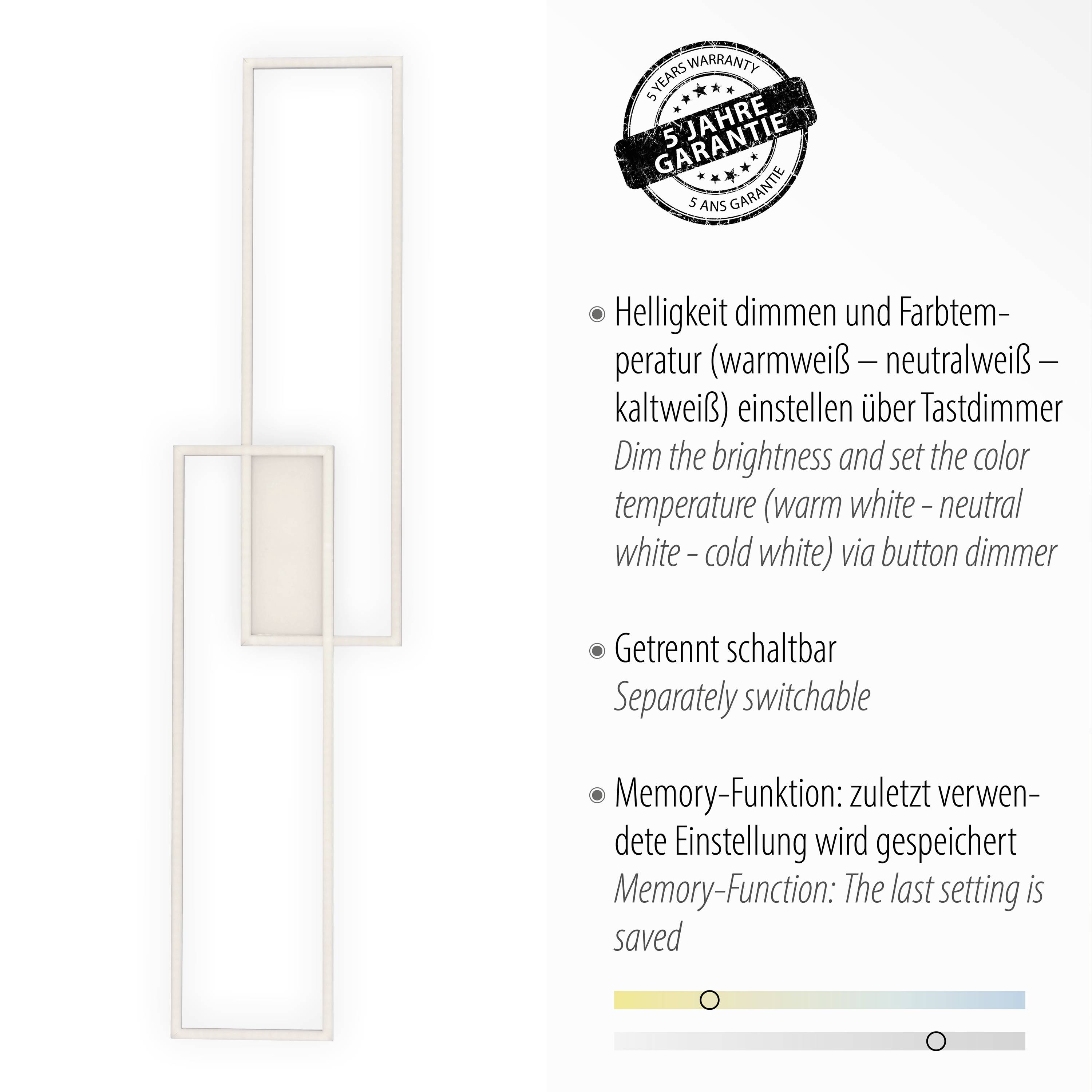 Just Light 14711-55 LED-Deckenleuchte LED 47W Stahl